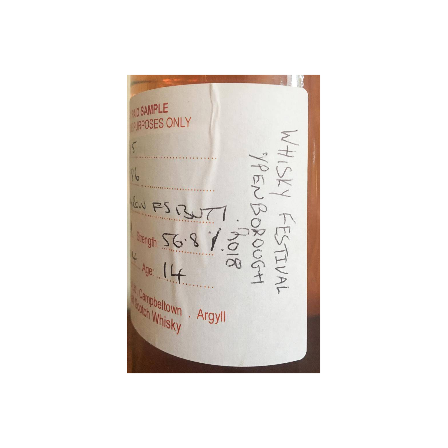 Longrow Duty Paid Sample - For Trade Purposes Only 2004 14 Years Single Malt Whisky 3