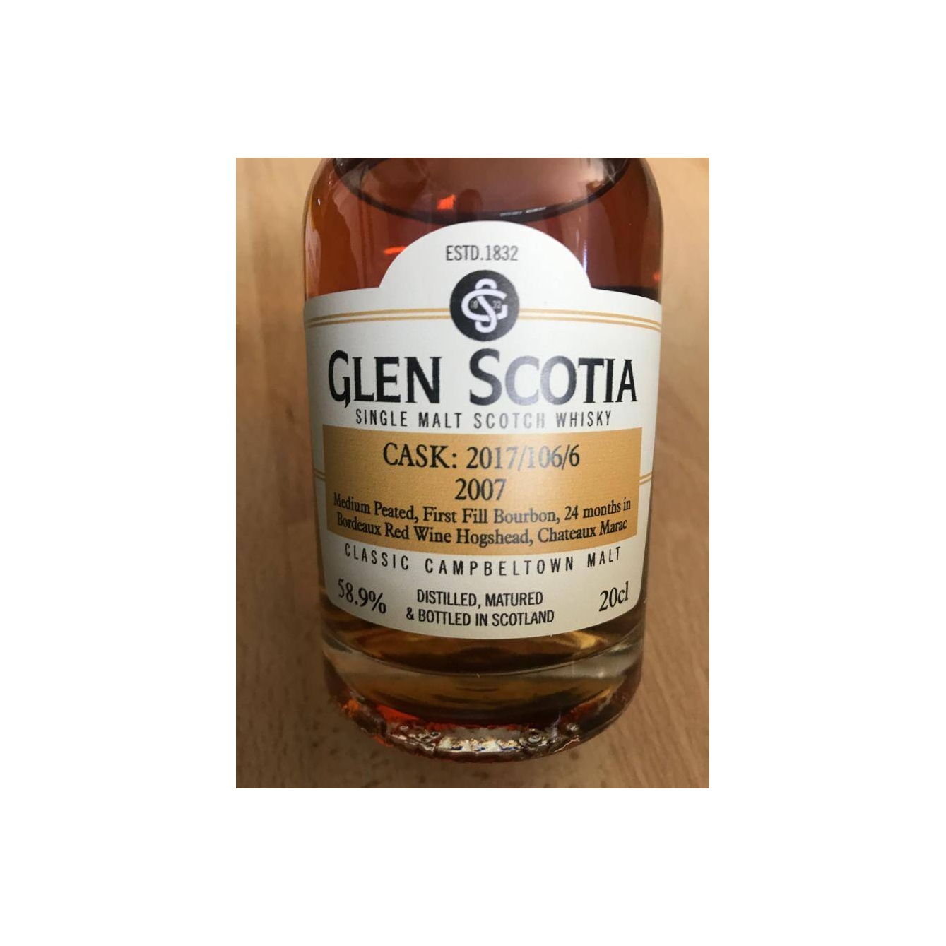 Glen Scotia Single Cask 2007 12 Years Single Malt Whisky