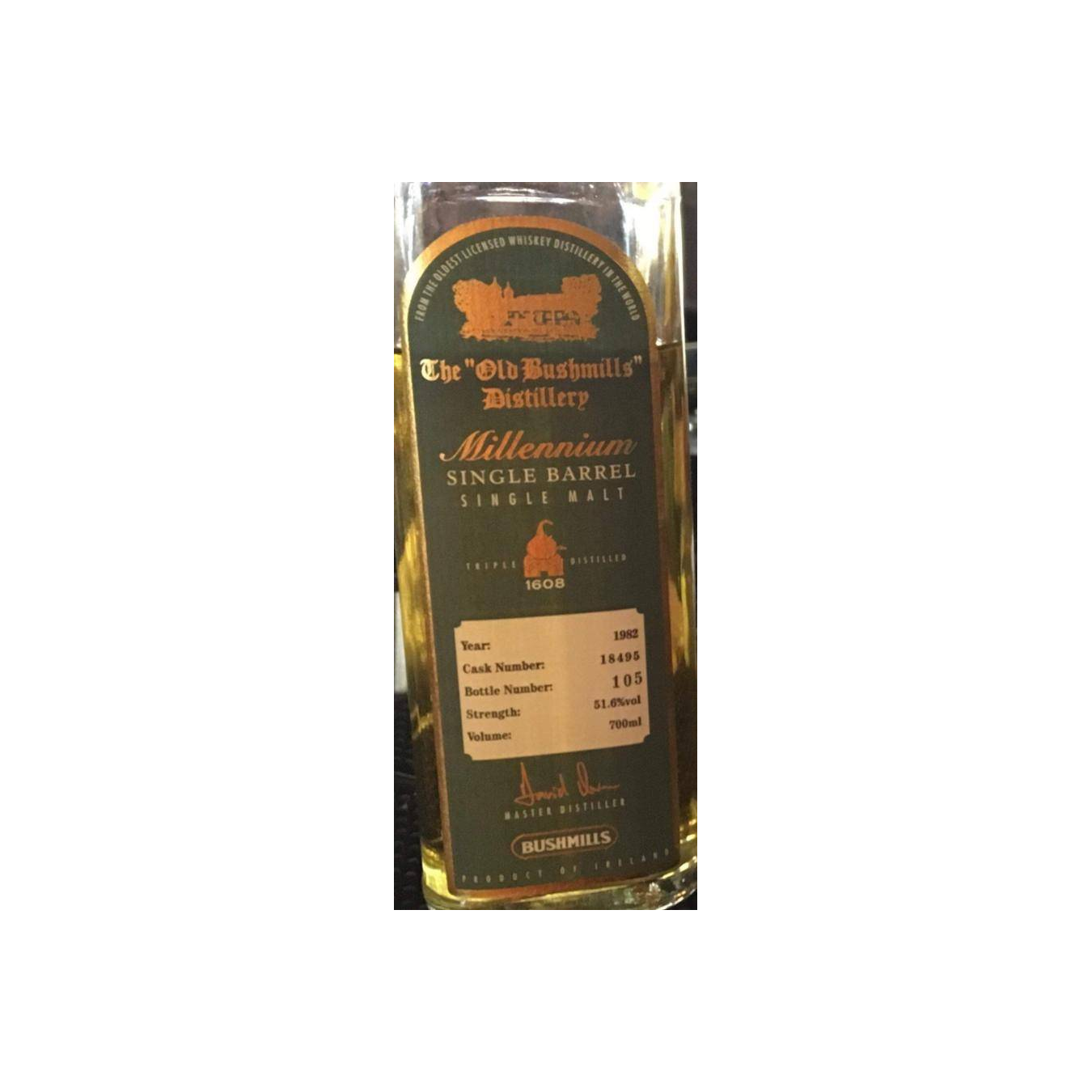 Bushmills 1982 Single Malt Whisky