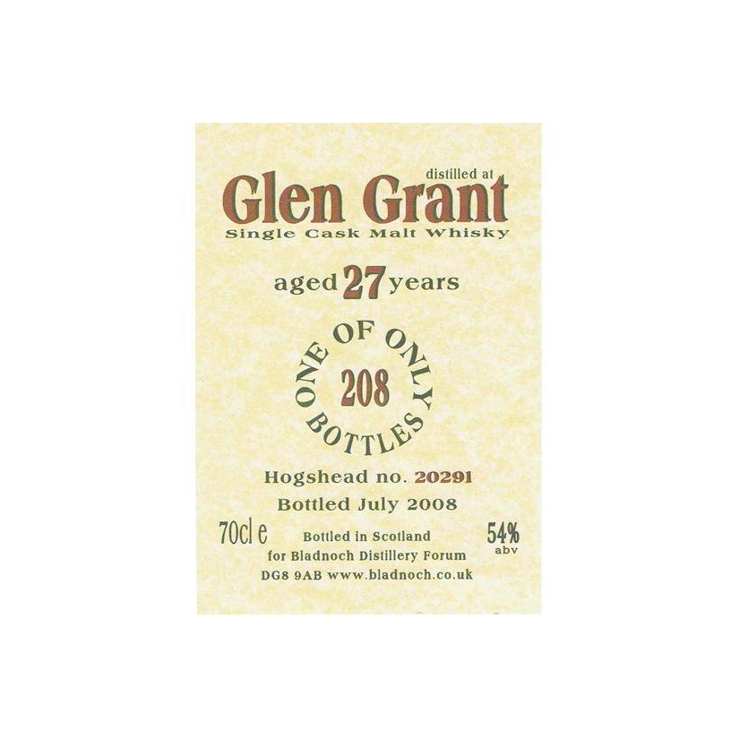 Glen Grant 1980 27 Years Single Malt Whisky 2