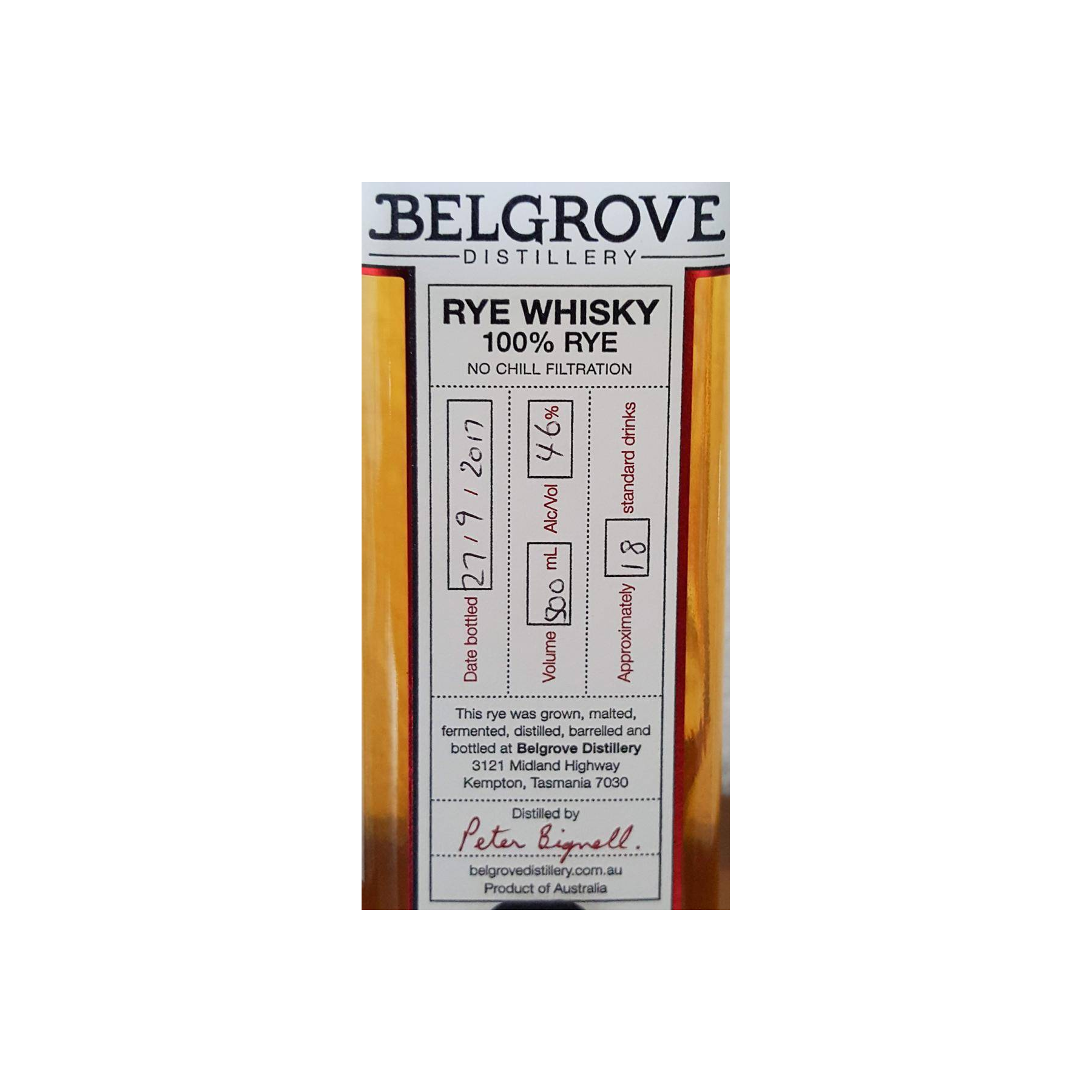 Belgrove Rye Whisky 2