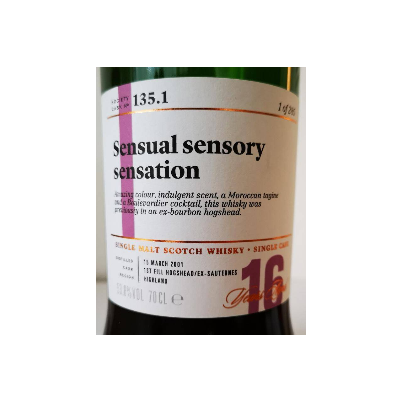 The Scotch Malt Whisky Society 2001 16 Years Single Malt Whisky 2