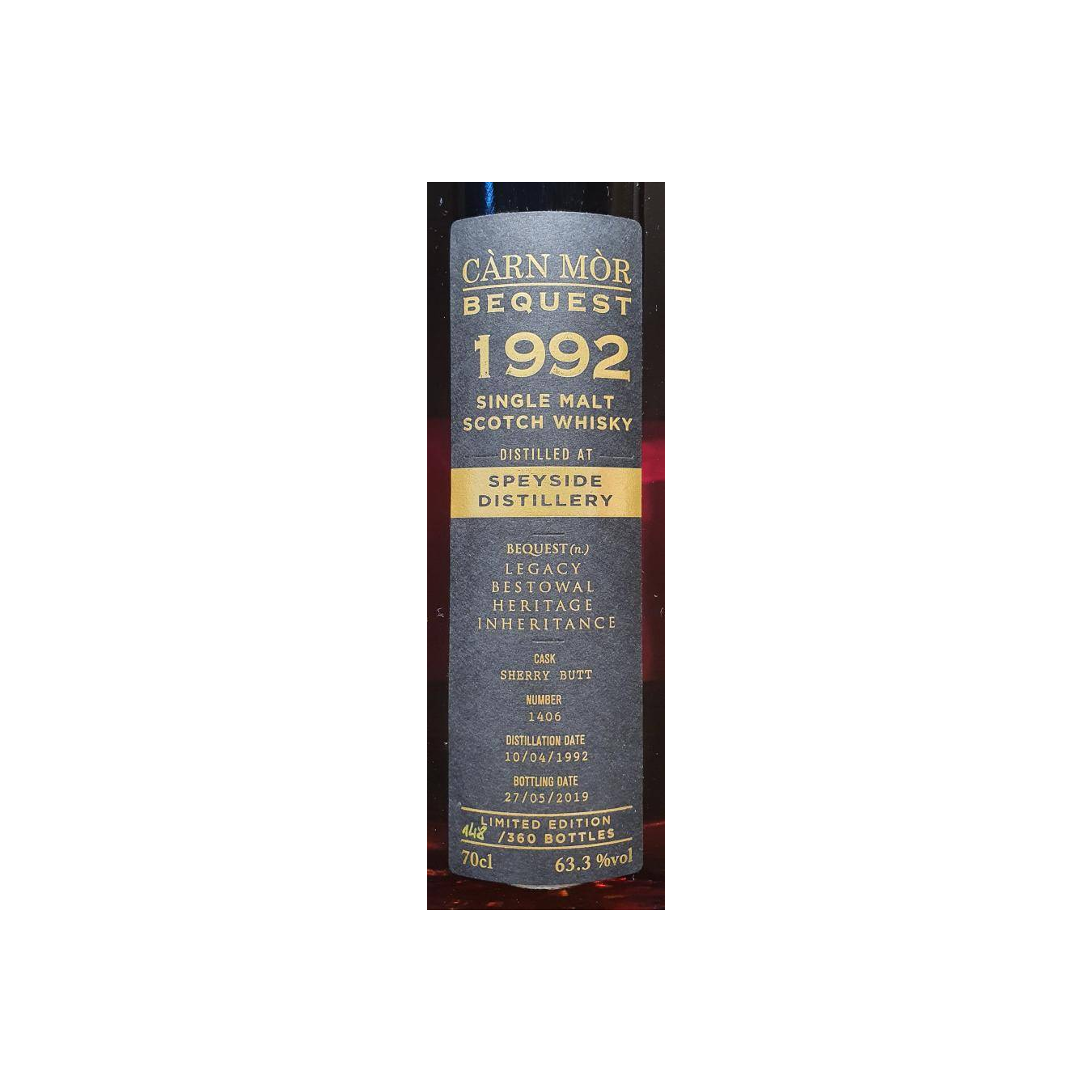 Spey 1992 27 Years Single Malt Whisky 2