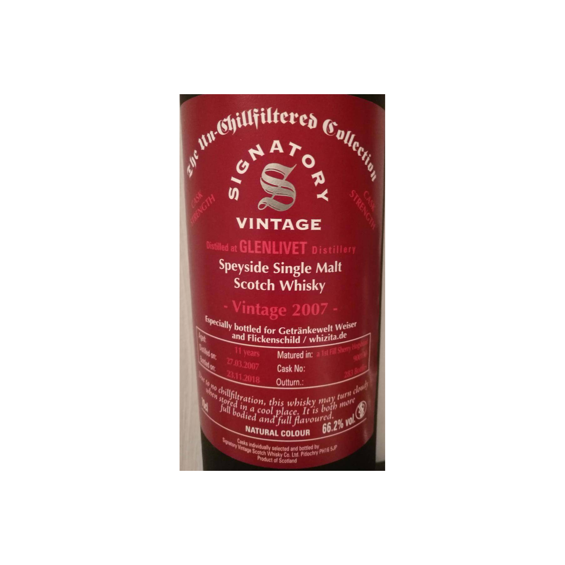 The Glenlivet The Un-Chillfiltered Collection 2007 11 Years Single Malt Whisky 2