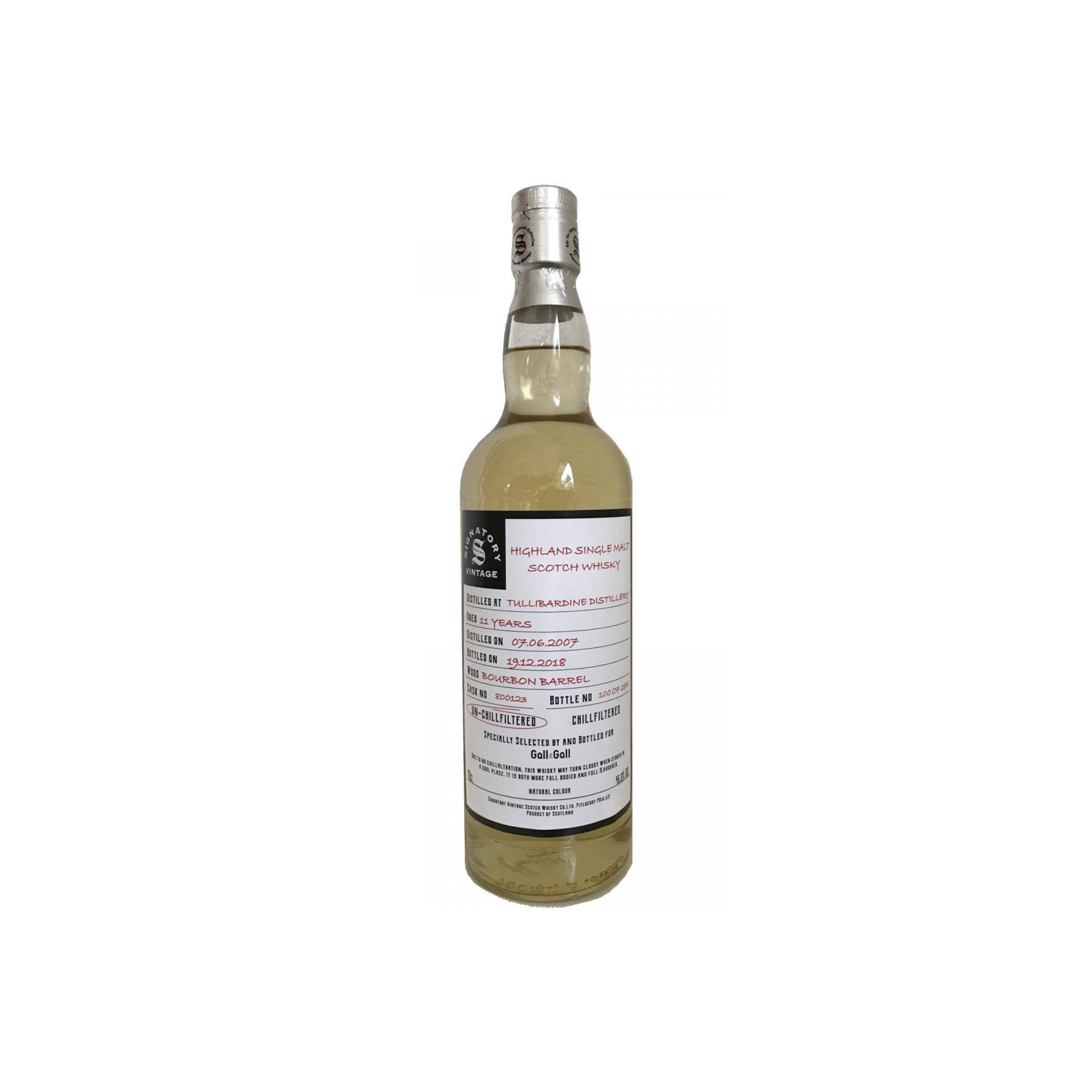 Tullibardine The Un-Chillfiltered Collection 2007 11 Years Single Malt Whisky