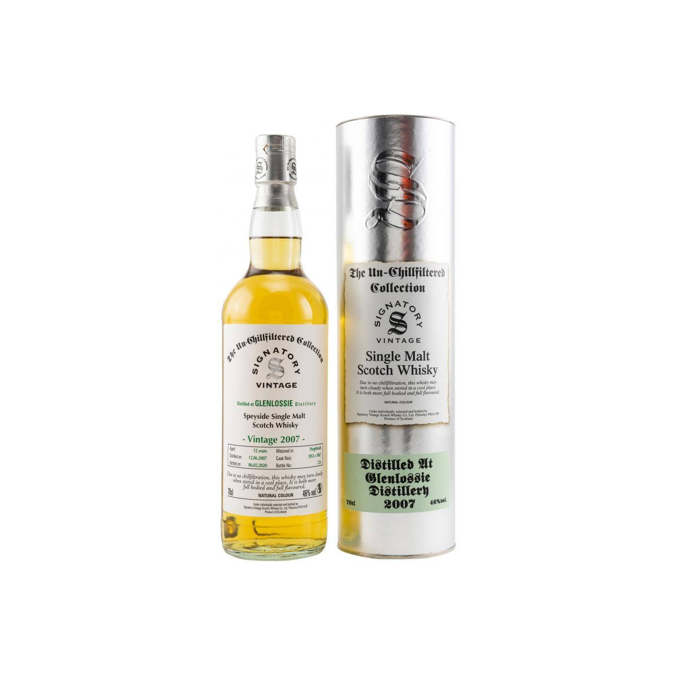 Glenlossie The Un-Chillfiltered Collection 2007 12 Years Single Malt Whisky 2