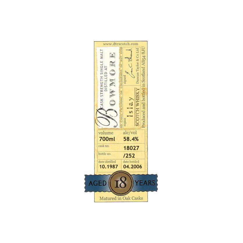 Bowmore Rare Auld 1987 18 Years Single Malt Whisky 2
