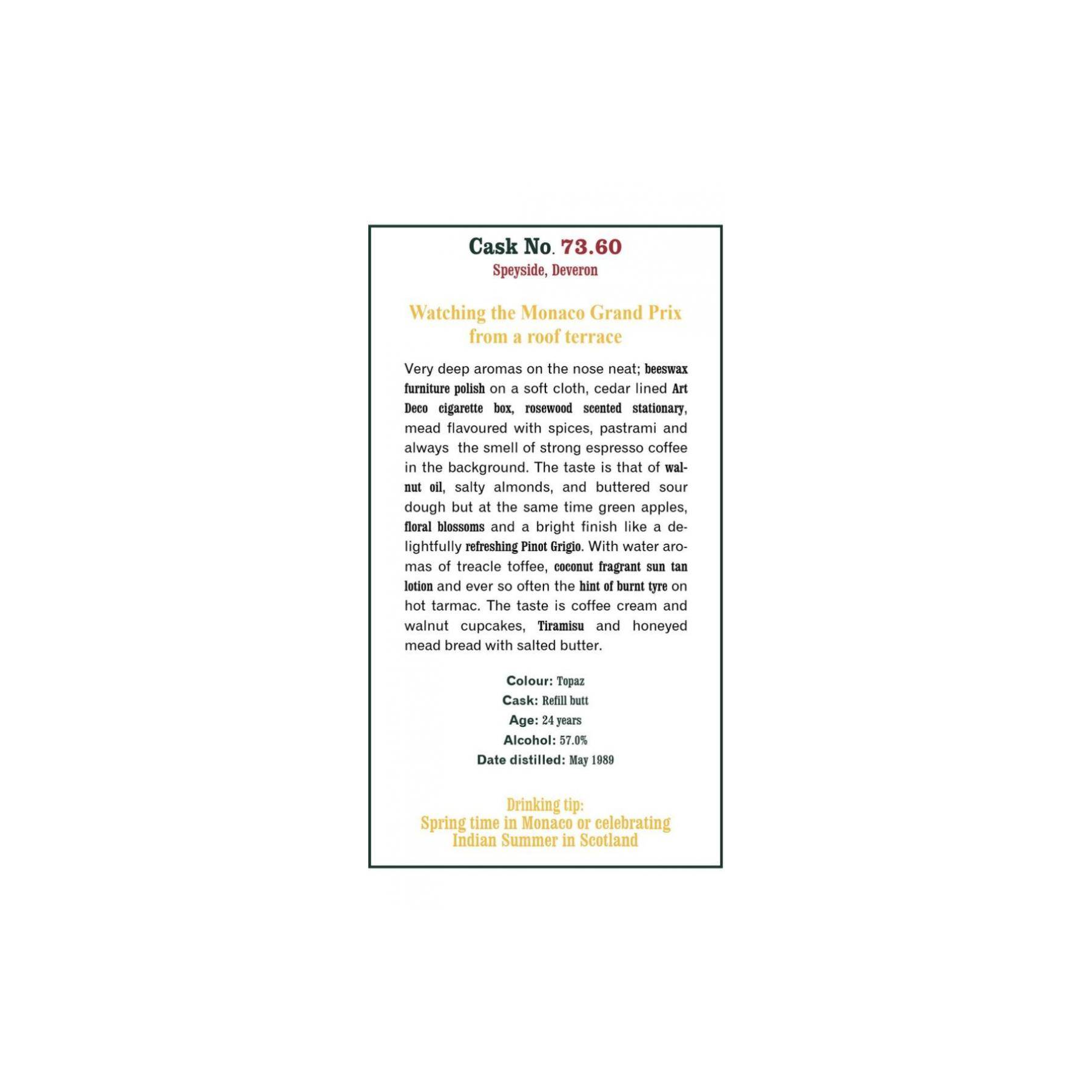 The Scotch Malt Whisky Society 1989 24 Years Single Malt Whisky