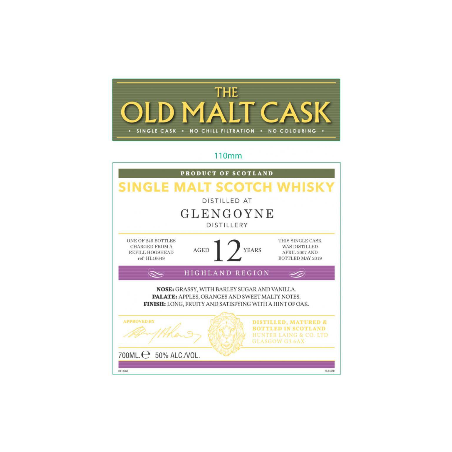 Glengoyne Old Malt Cask 2007 12 Years Single Malt Whisky 3