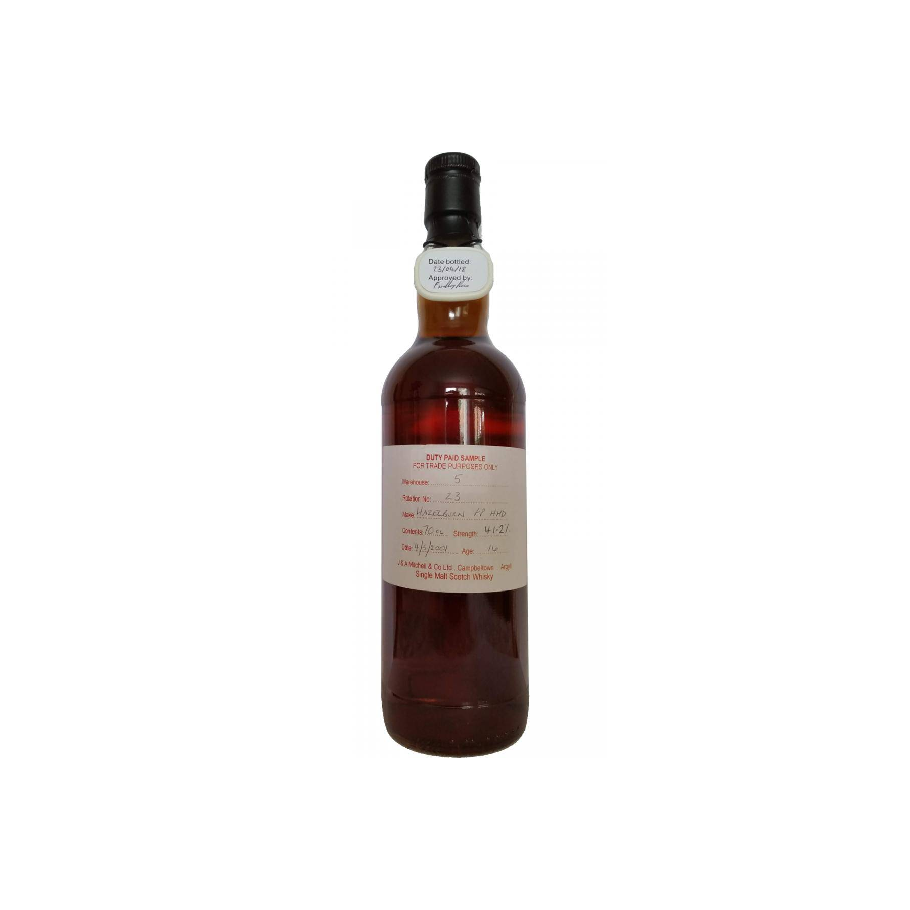 Hazelburn Duty Paid Sample - For Trade Purposes Only 2001 16 Years Single Malt Whisky