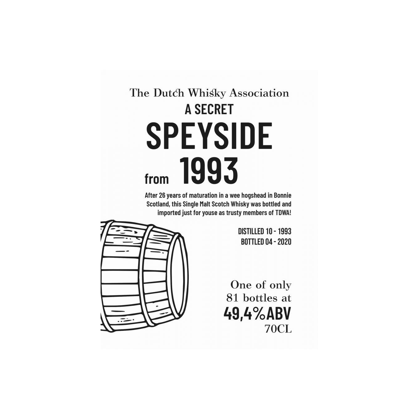 A Secret Speyside 1993 BI 2