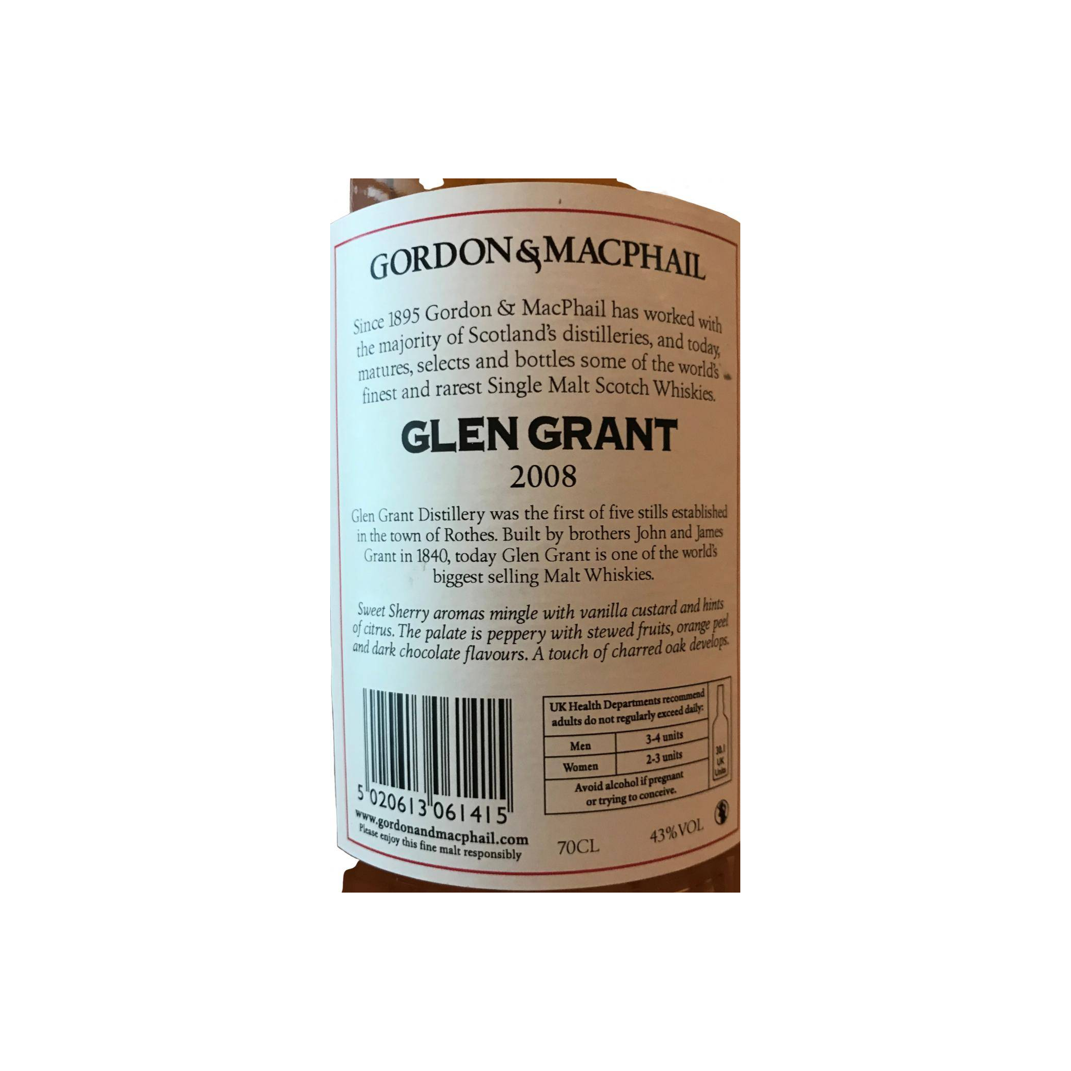 Glen Grant Licensed Bottling 2008 8 Years Single Malt Whisky 2