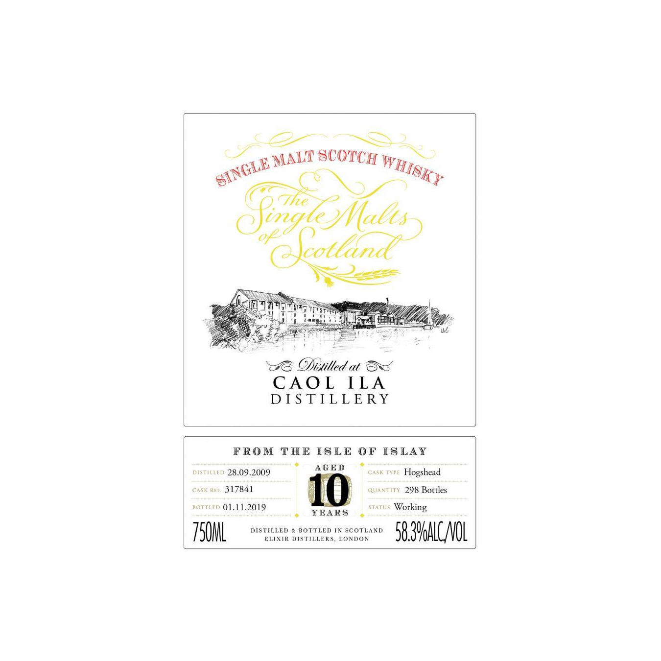 Caol Ila The Single Malts of Scotland 2009 10 Years Single Malt Whisky