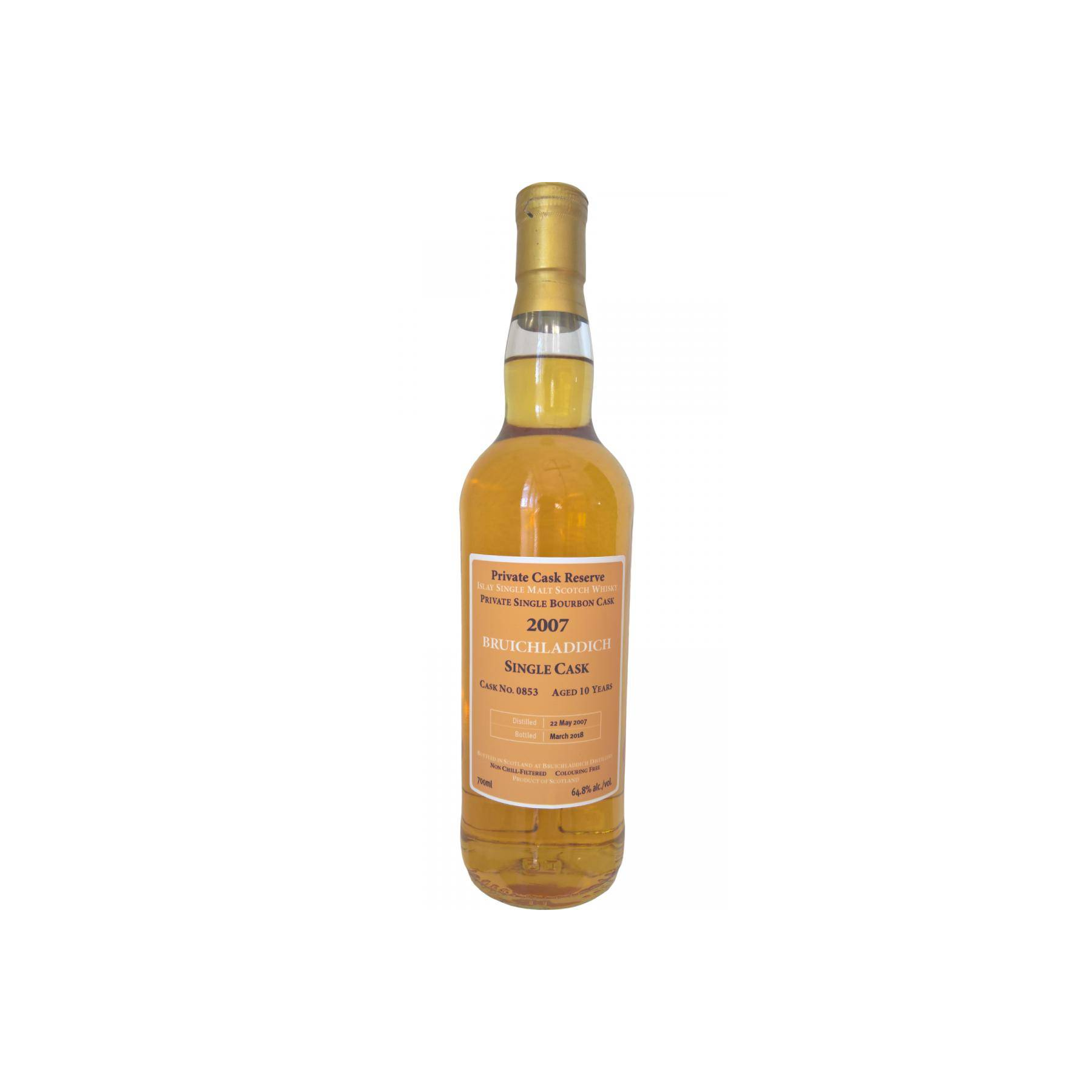 Bruichladdich 2007 10 Years Single Malt Whisky