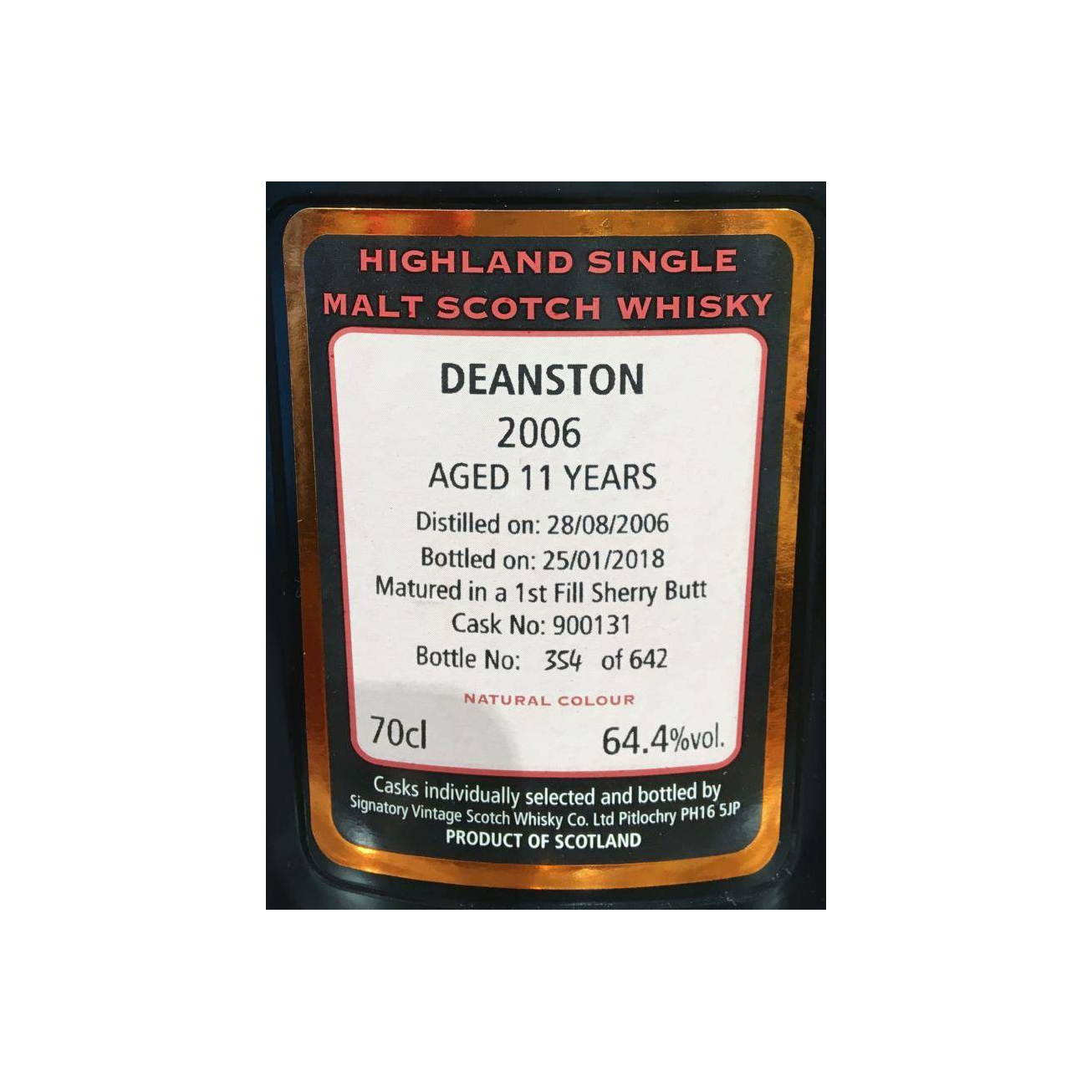 Deanston Cask Strength Collection 2006 11 Years Single Malt Whisky 2