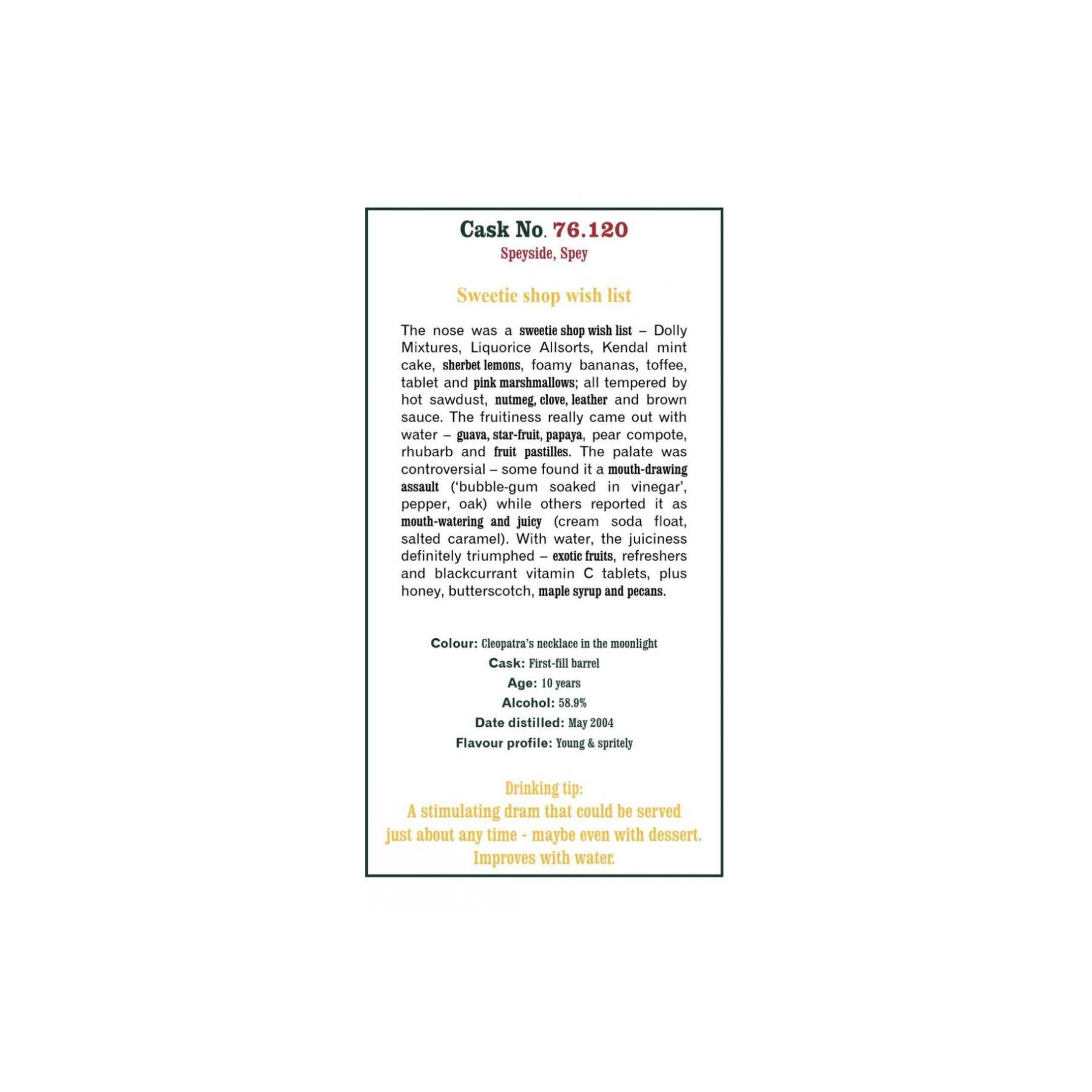 The Scotch Malt Whisky Society 2004 10 Years Single Malt Whisky 2