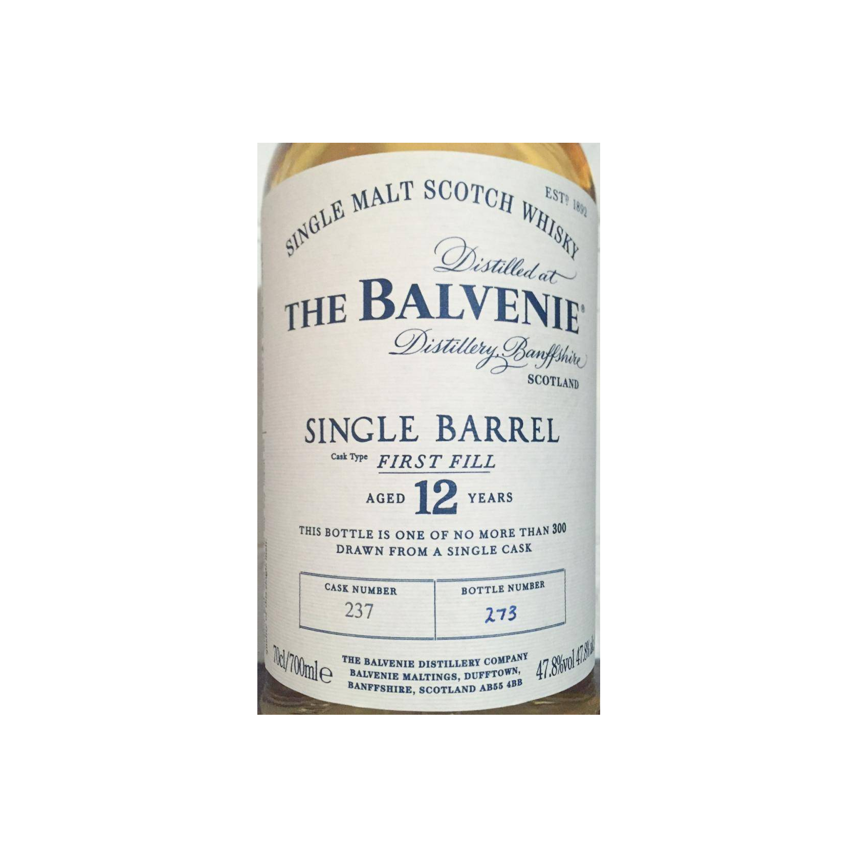 The Balvenie Single Cask 12 Years Single Malt Whisky
