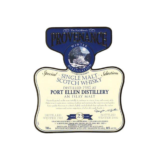 Port Ellen McGibbon's Provenance 1983 23 Years Single Malt Whisky 2