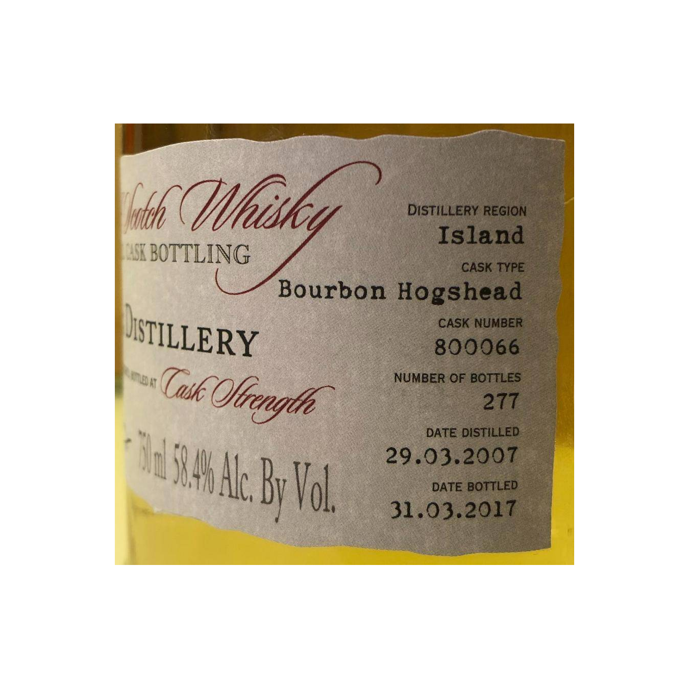 Tobermory Individual Cask Bottling 2007 10 Years Single Malt Whisky 3