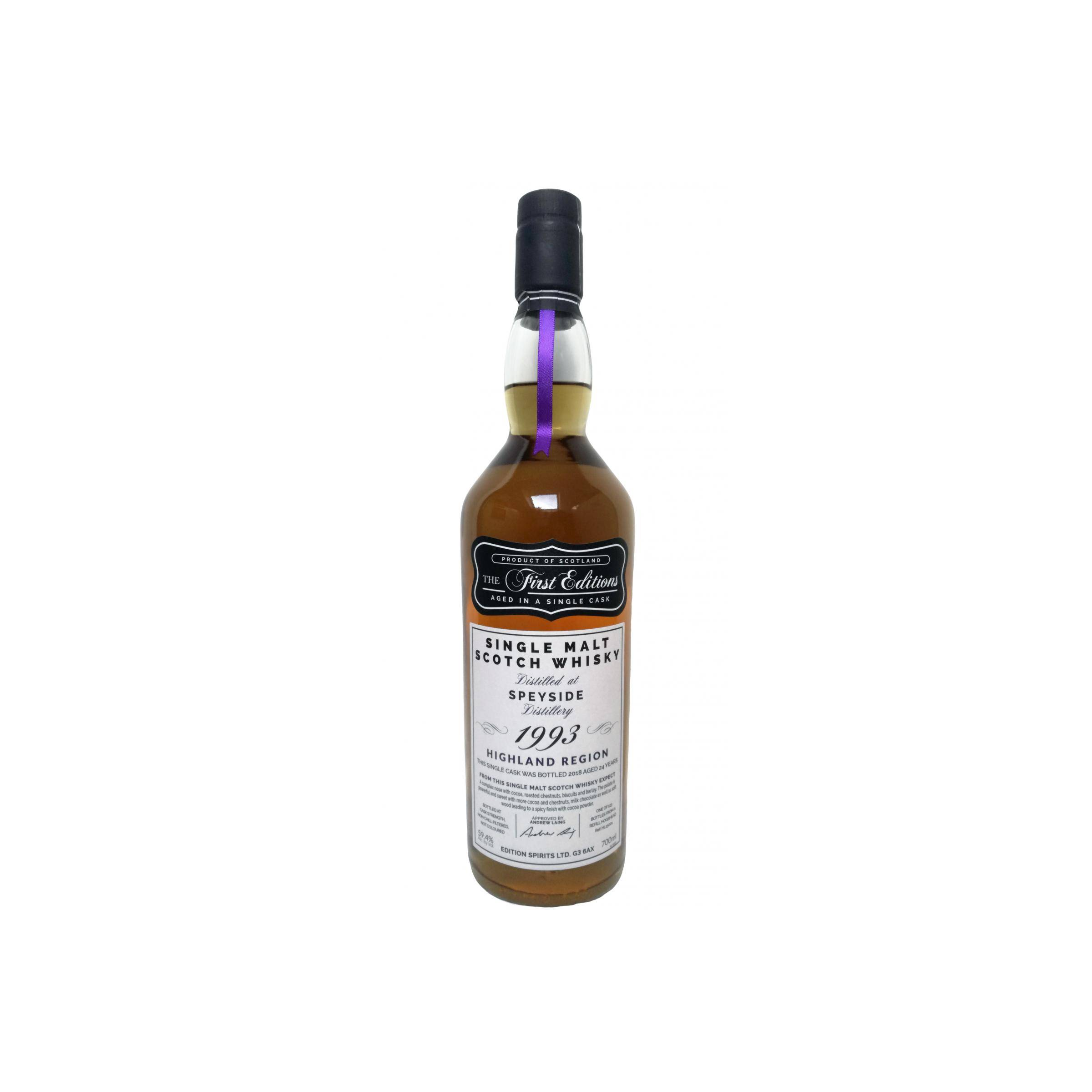 Spey The First Editions 1993 24 Years Single Malt Whisky