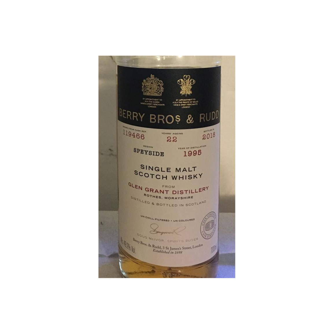 Glen Grant 1995 22 Years Single Malt Whisky