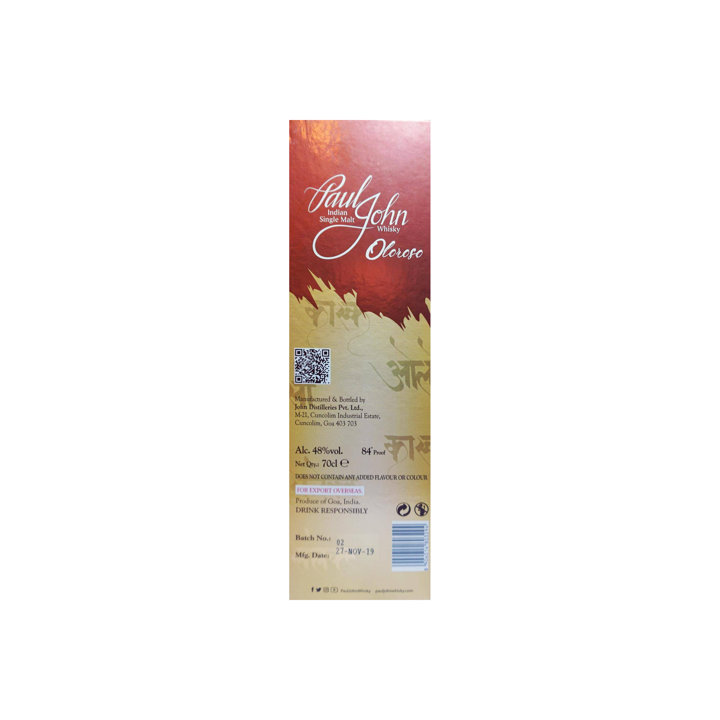 Paul John Single Malt Whisky 2