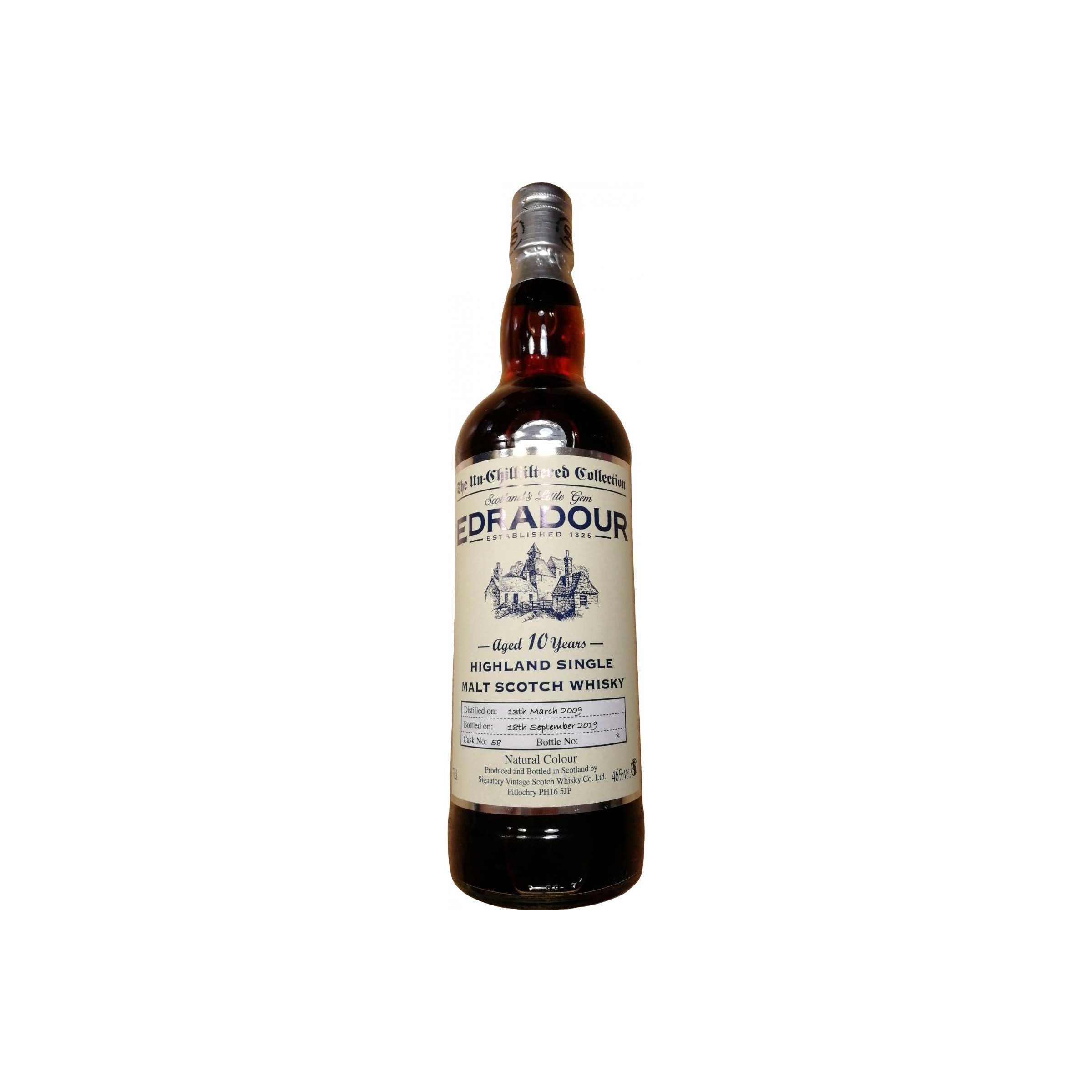 Edradour The Un-Chillfiltered Collection 2009 10 Years Single Malt Whisky