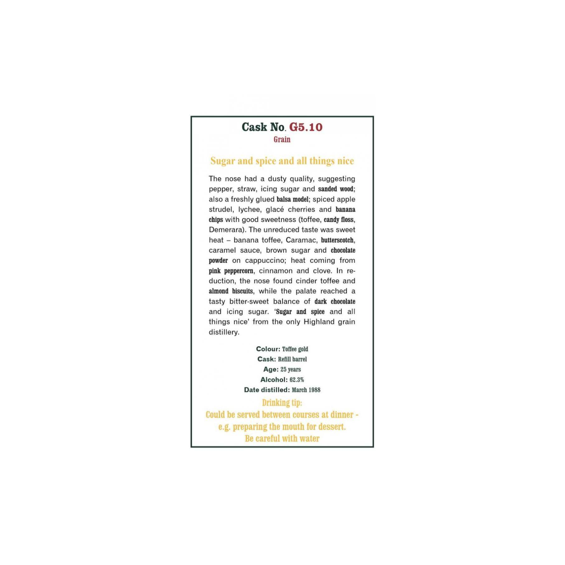 The Scotch Malt Whisky Society 1988 25 Years Single Grain Whisky