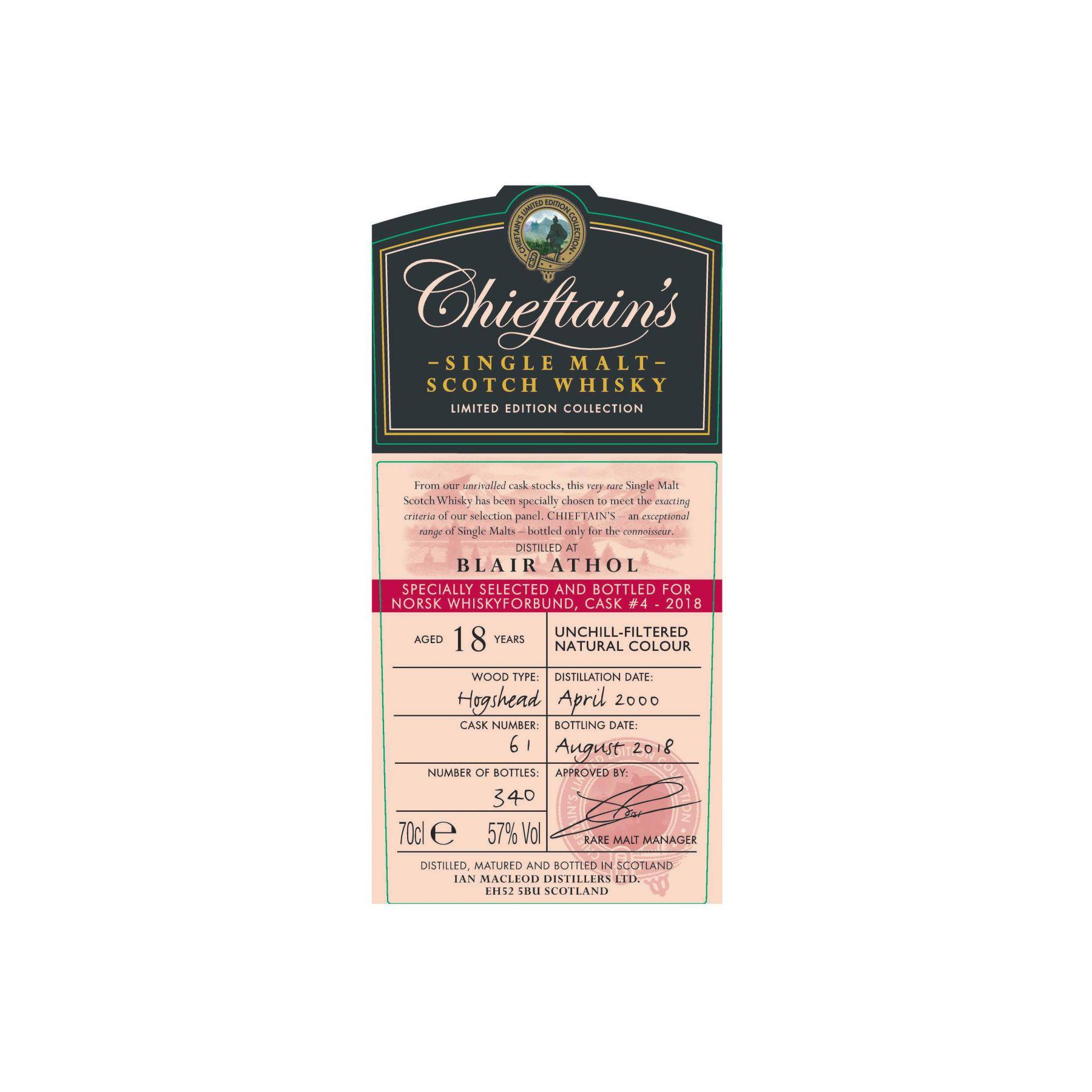 Blair Athol 2000 18 Years Single Malt Whisky 3