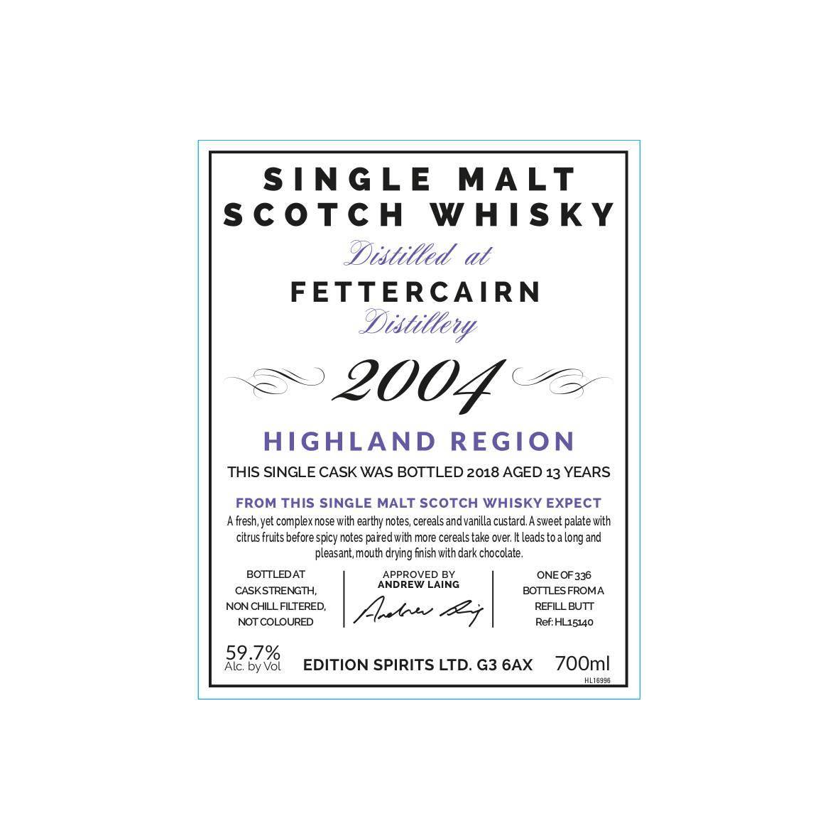 Fettercairn The First Editions 2004 13 Years Single Malt Whisky 3