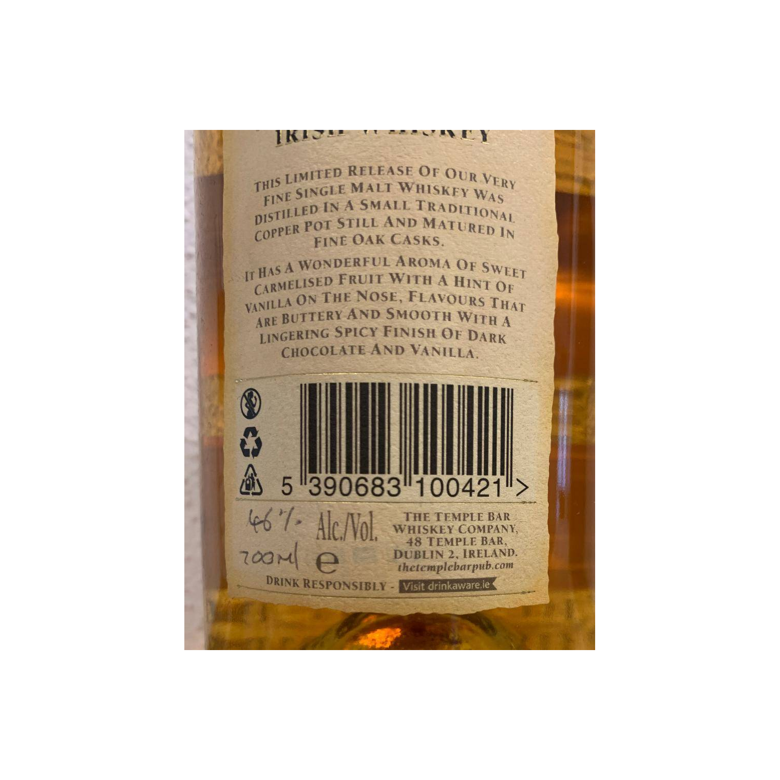 The Temple Bar Distillery Cask 2