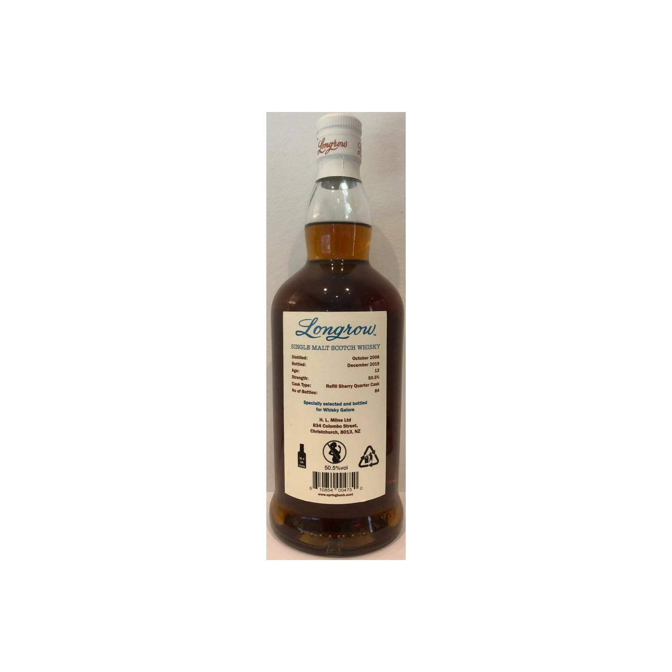 Longrow Single Cask 2006 13 Years Single Malt Whisky 2