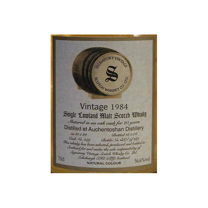 Auchentoshan Vintage Collection - Dumpy 1984 20 Years Single Malt Whisky 2