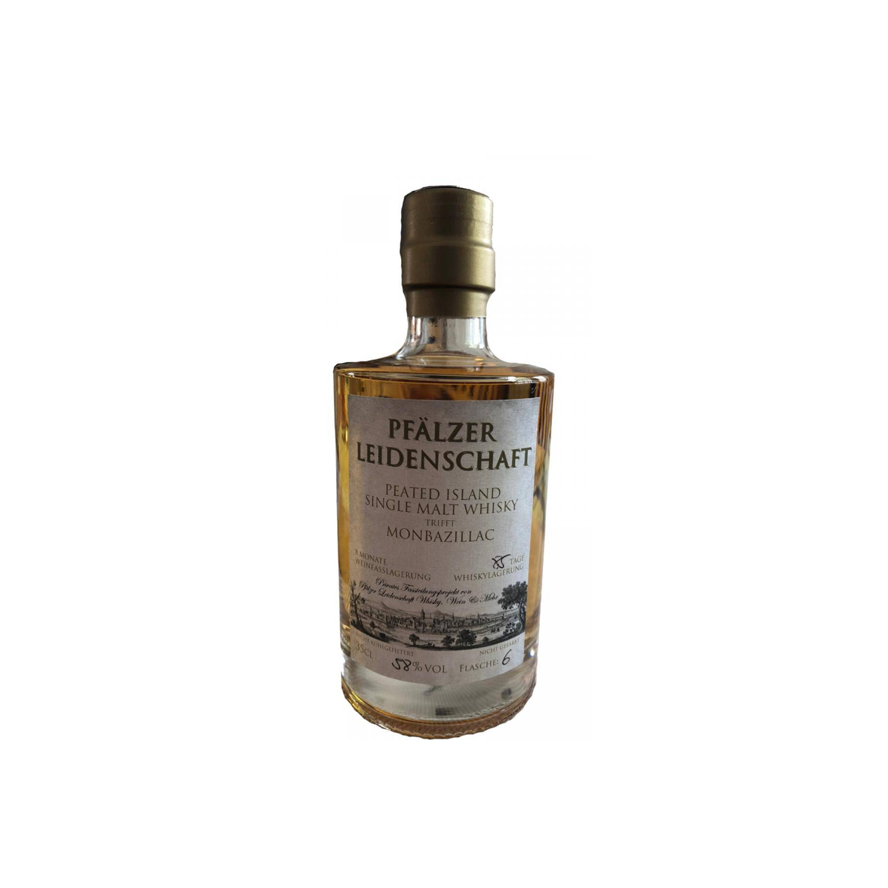 Pfälzer Leidenschaft Peated Island Single Malt Whisky trifft Monbazilla