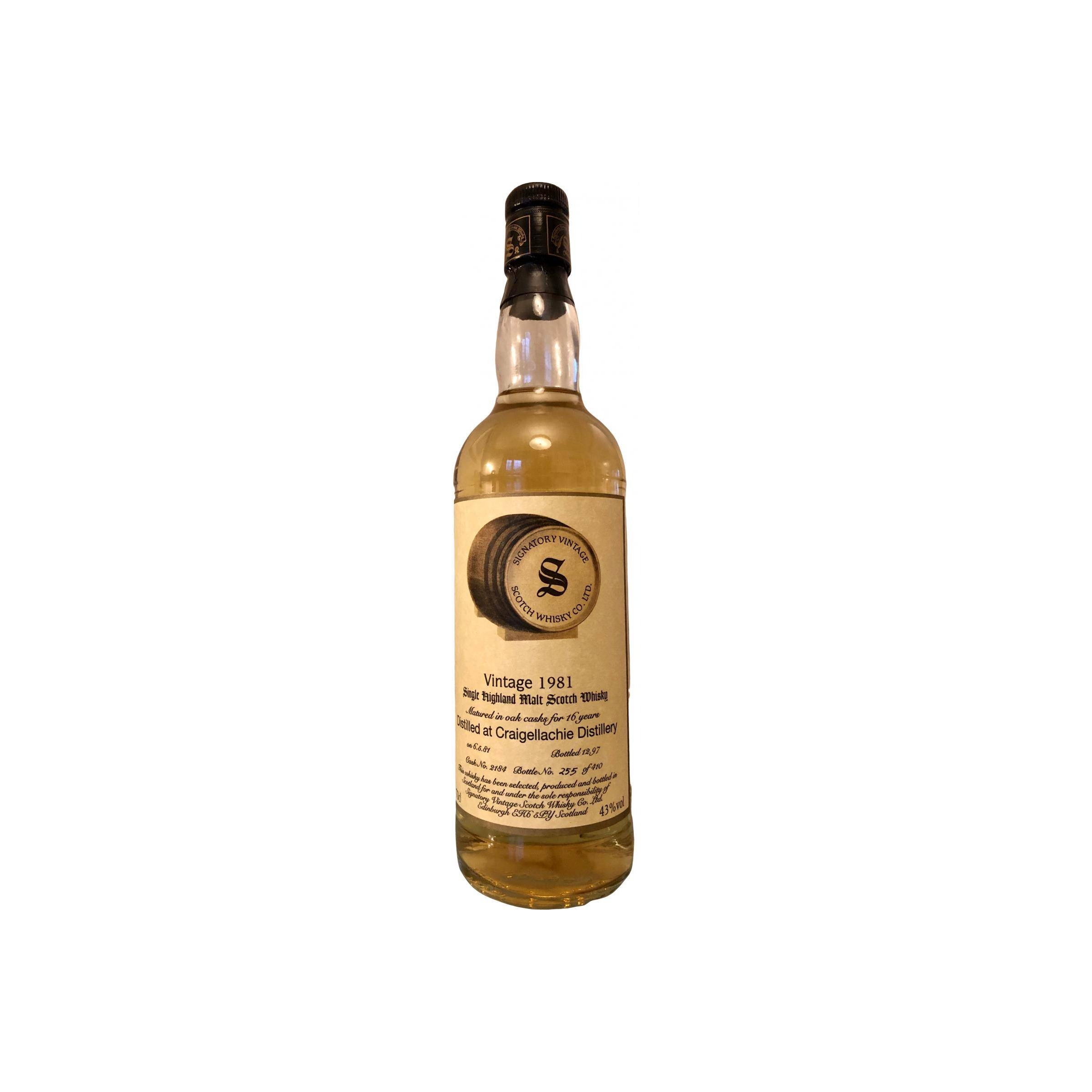 Craigellachie Vintage Collection 1981 16 Years Single Malt Whisky