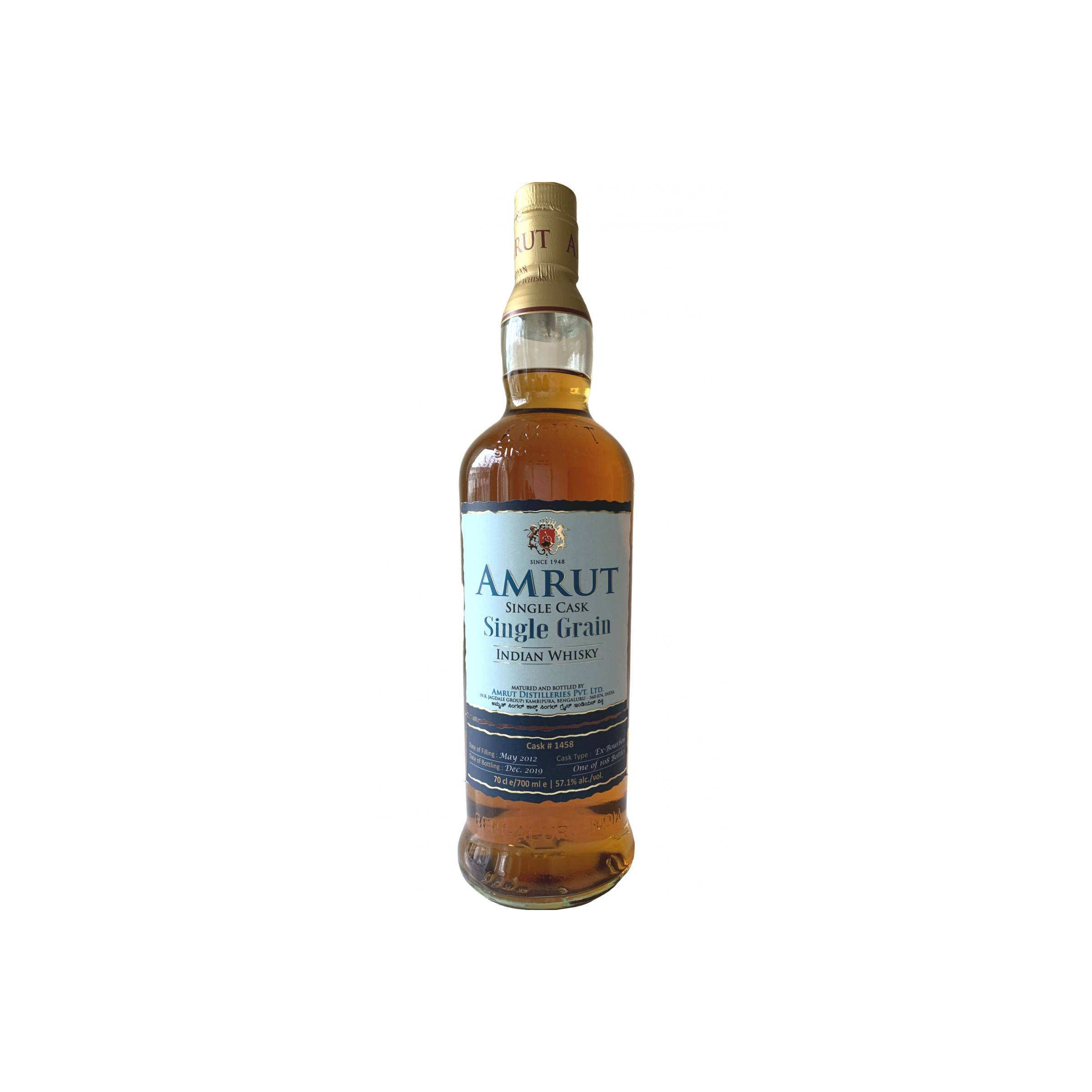 Amrut Single Cask 2012 7 Years Single Grain Whisky