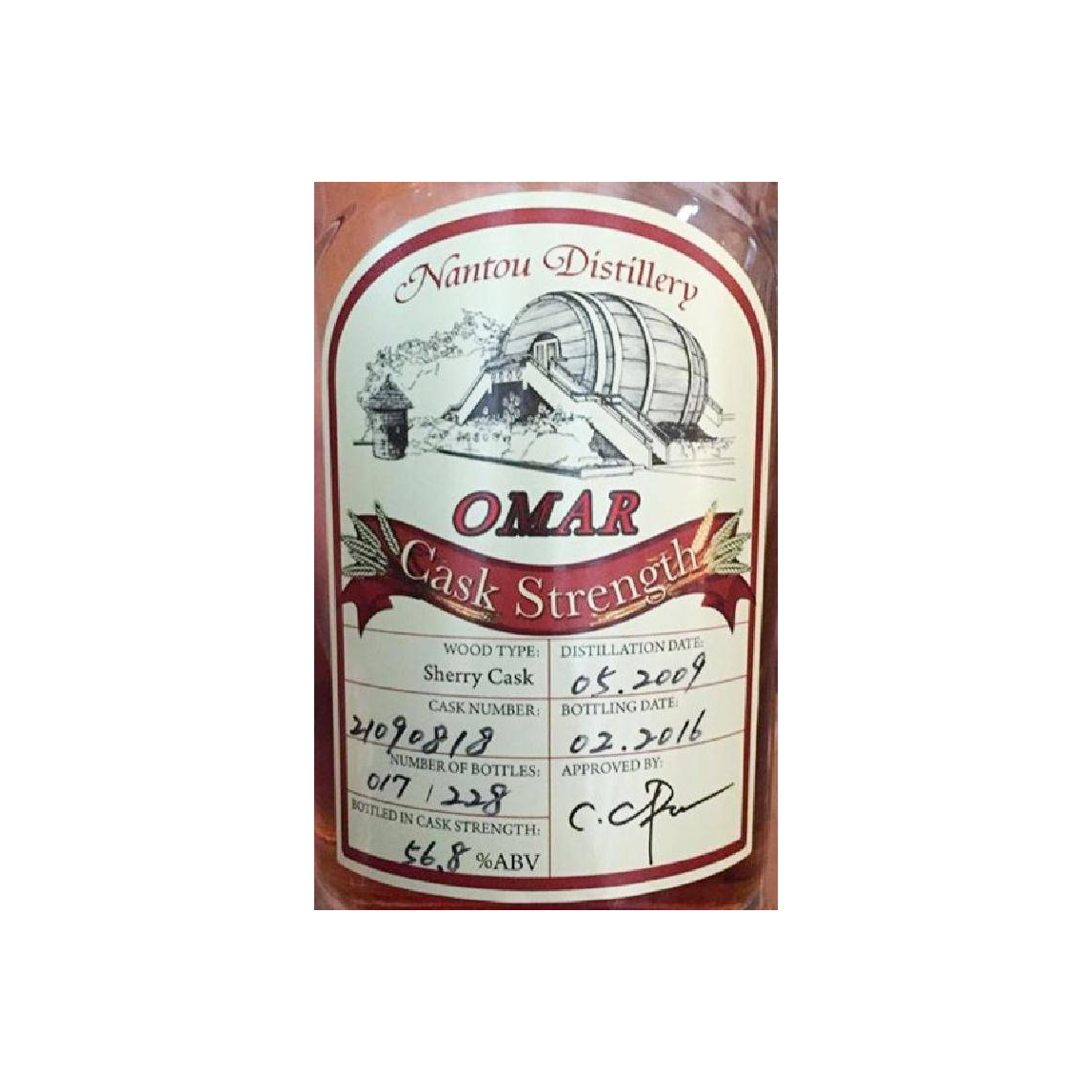 Omar Cask Strength Collection 2009 6 Years Single Malt Whisky