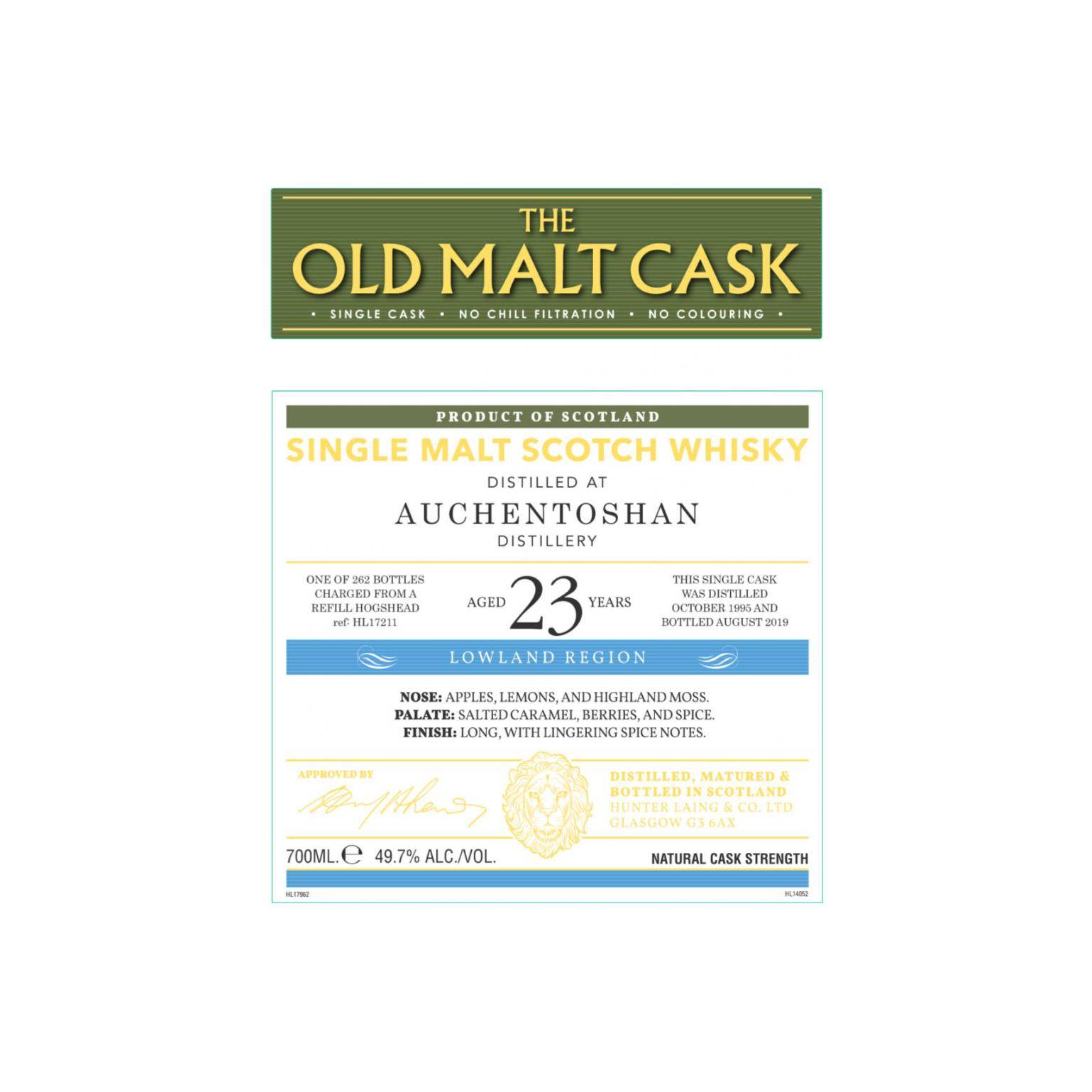 Auchentoshan Old Malt Cask 1995 23 Years Single Malt Whisky 3