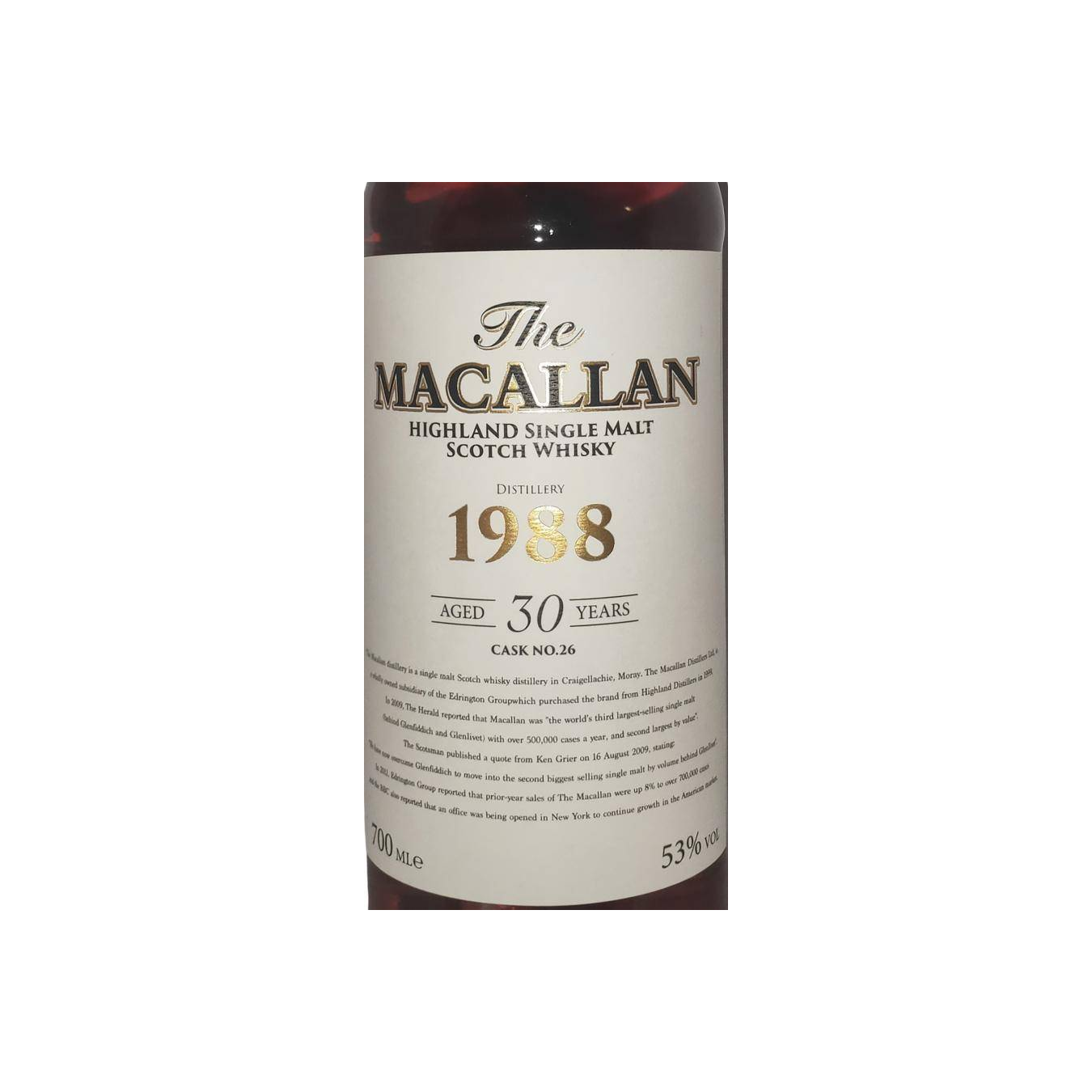 The Macallan 1988 30 Years Single Malt Whisky