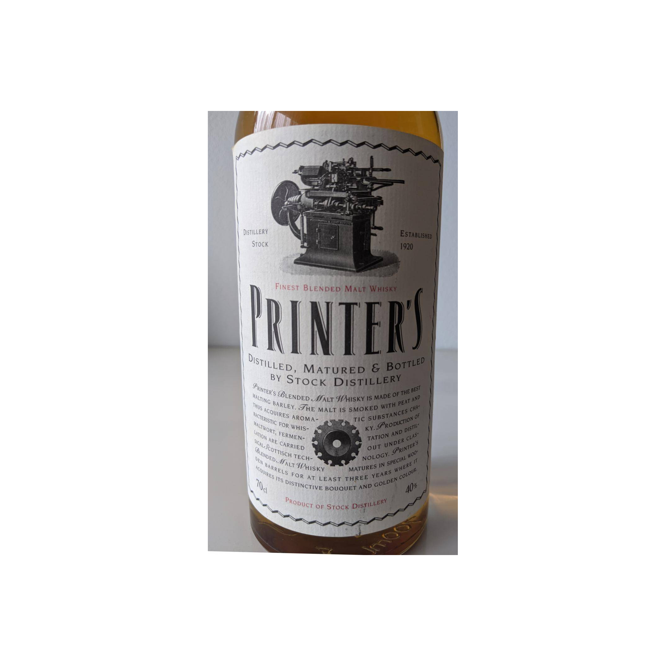 Printer's Finest Blended Malt Whisky 3