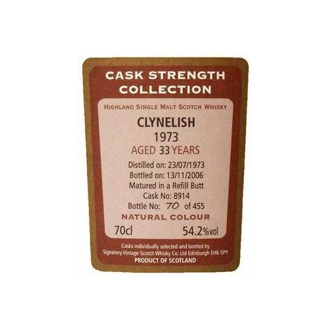Clynelish Cask Strength Collection 1973 33 Years Single Malt Whisky 2