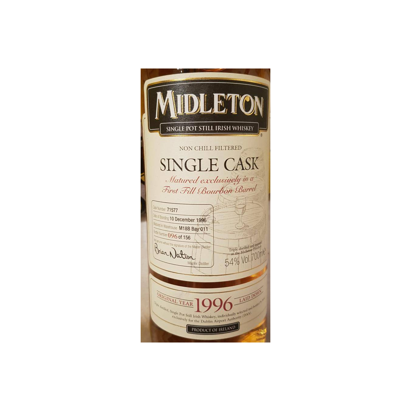 Midleton Single Cask 1996 Single Pot Still Whisky