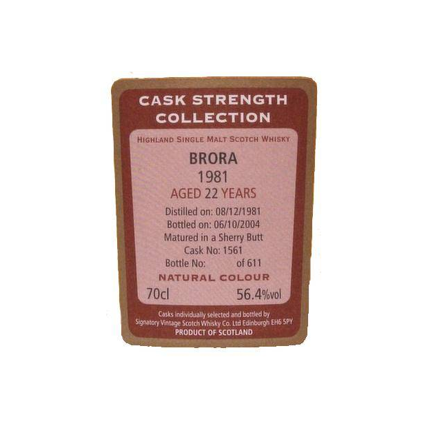 Brora Cask Strength Collection 1981 22 Years Single Malt Whisky 2