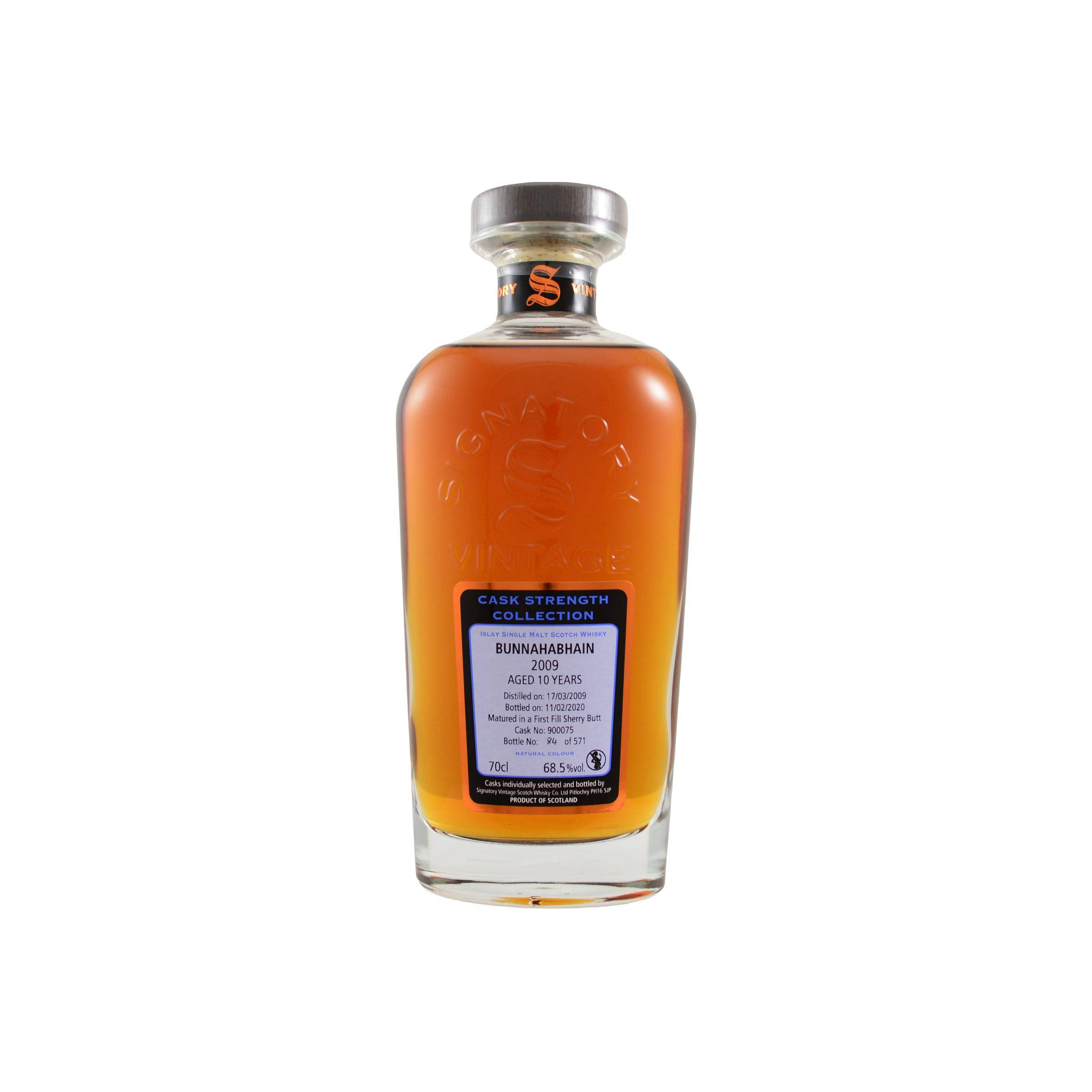 Bunnahabhain Cask Strength Collection 2009 10 Years Single Malt Whisky