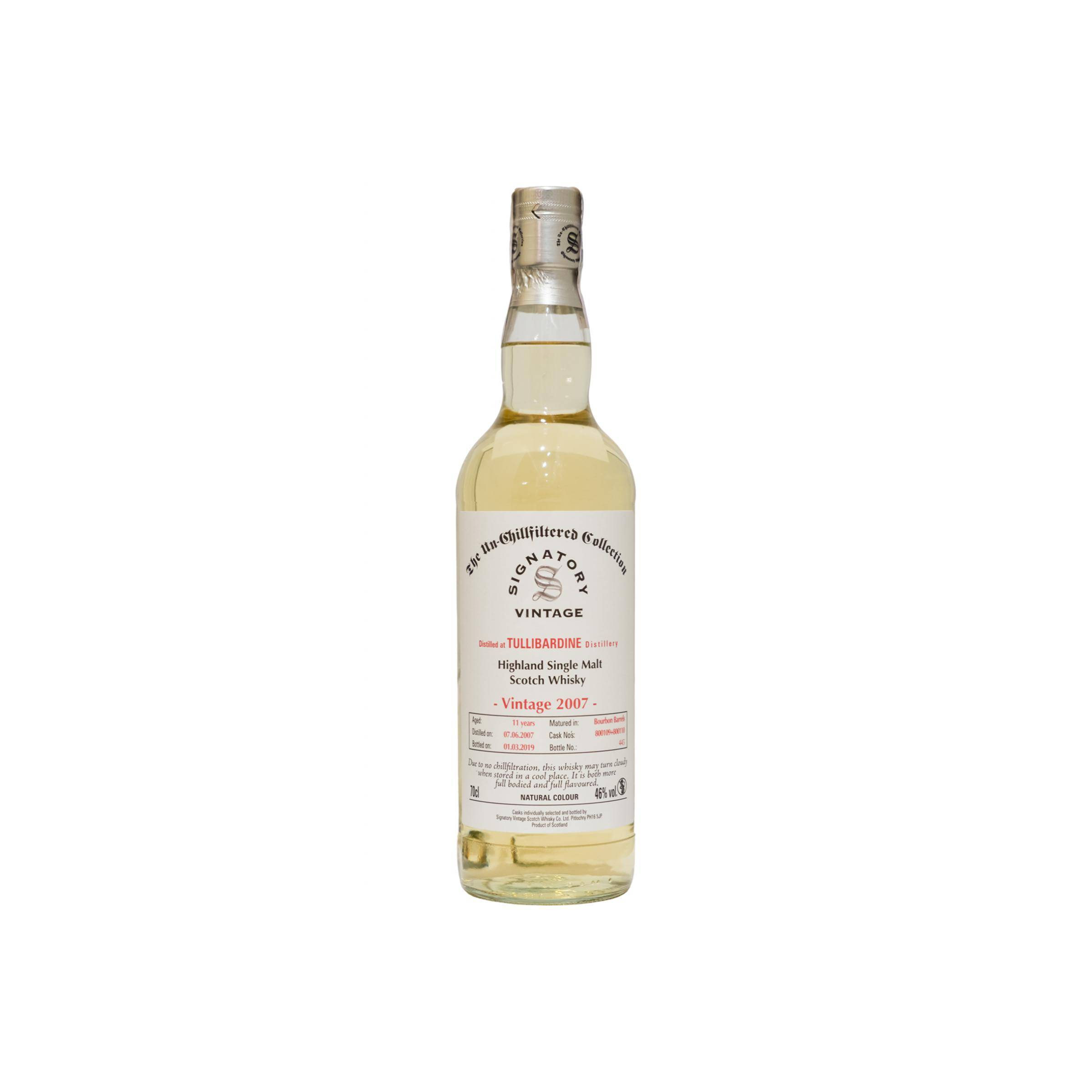 Tullibardine The Un-Chillfiltered Collection 2007 11 Years Single Malt Whisky