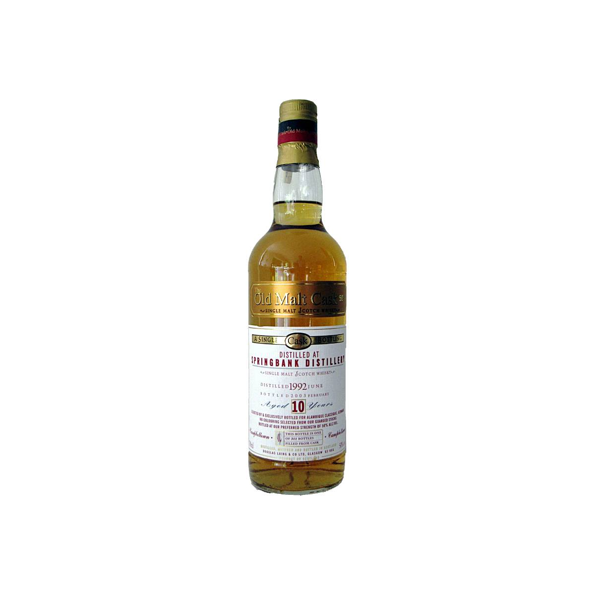 Springbank Old Malt Cask 1992 10 Years Single Malt Whisky
