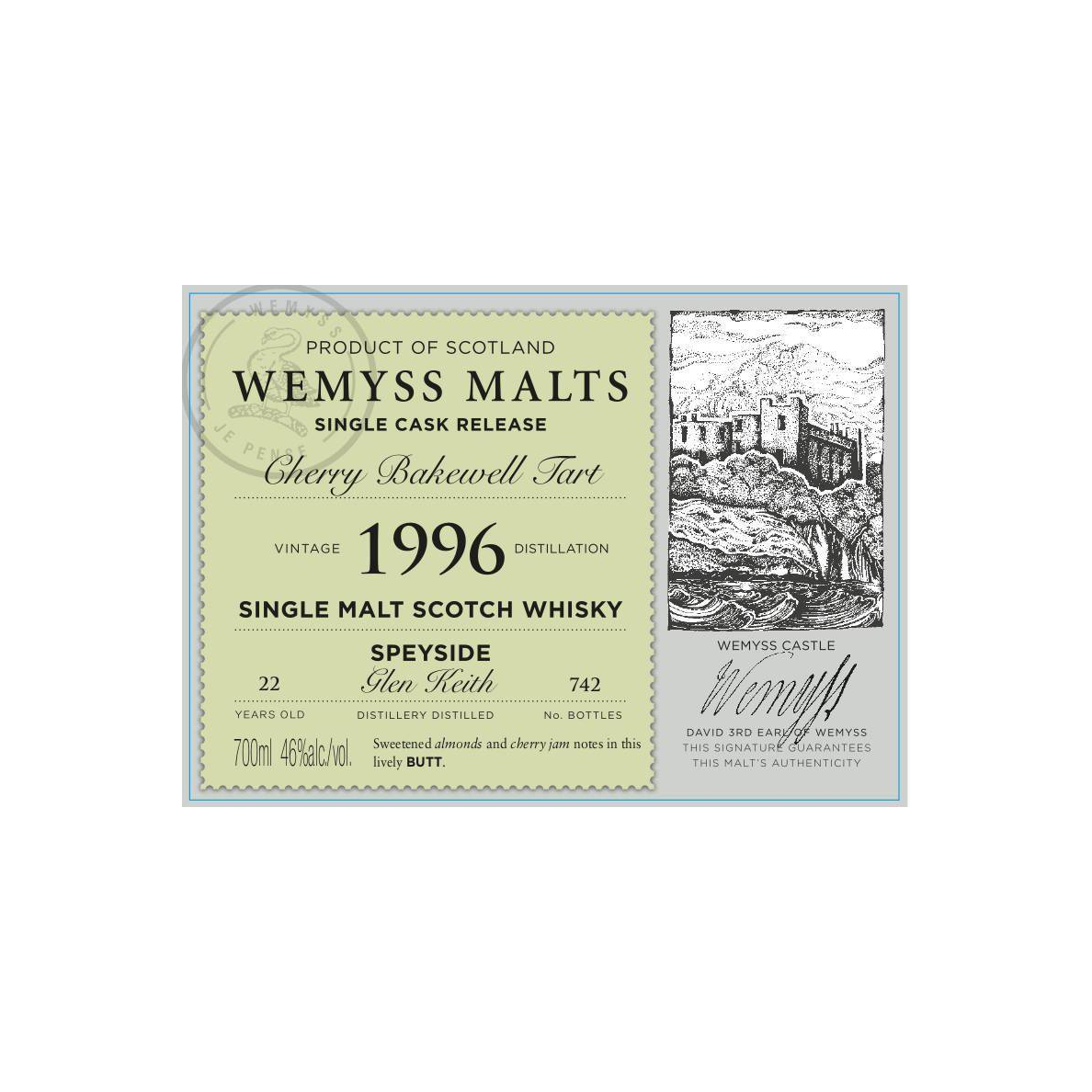 Glen Keith 1996 22 Years Single Malt Whisky 2