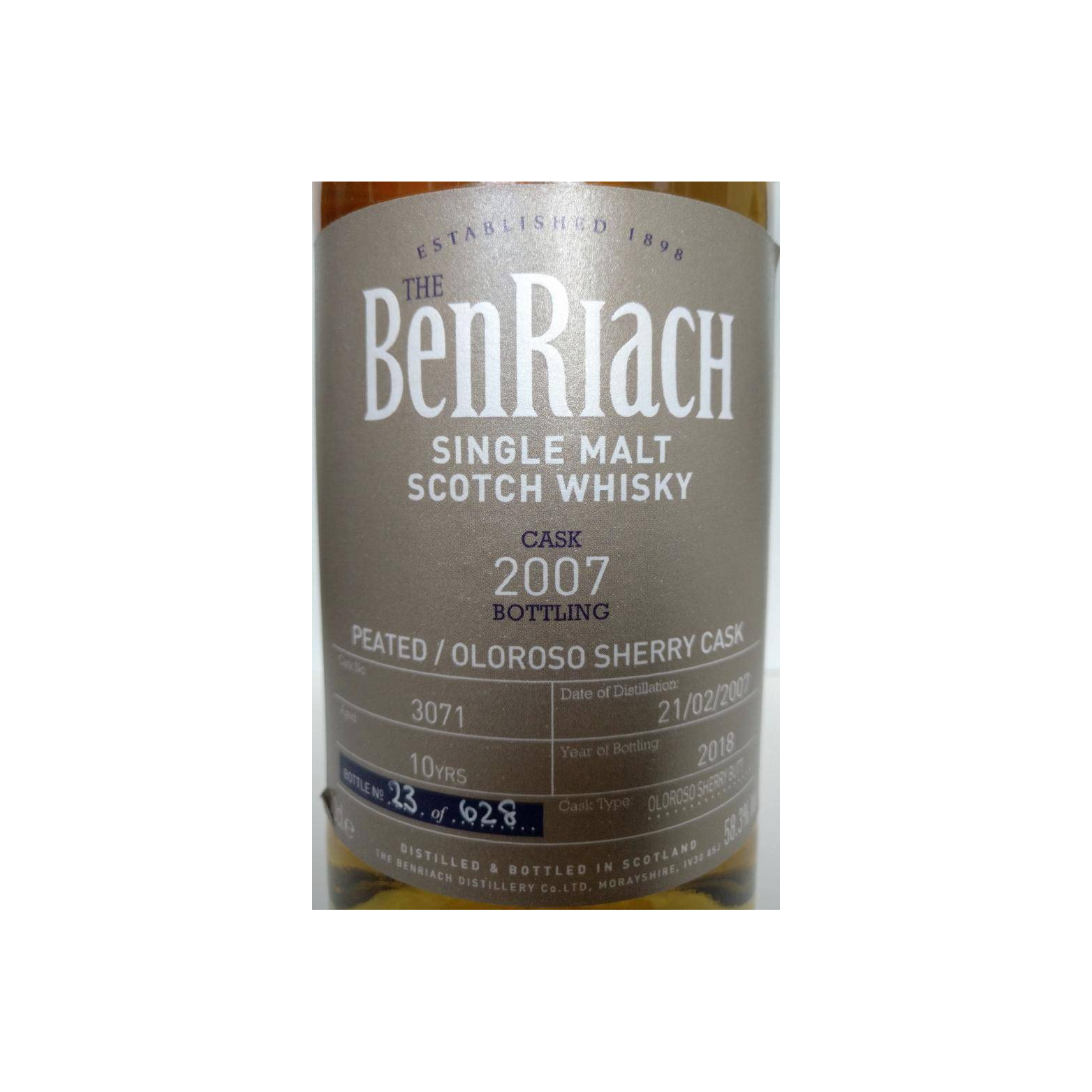 BenRiach 2007 10 Years Single Malt Whisky 2