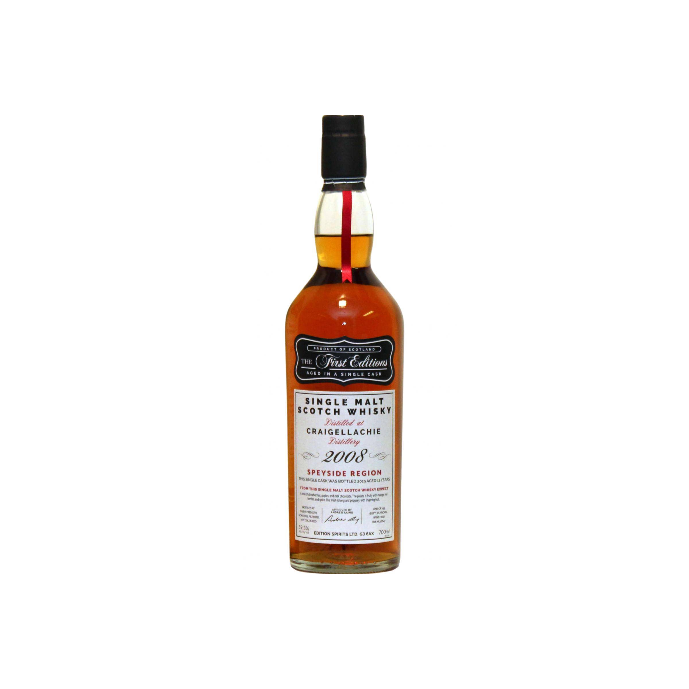 Craigellachie The First Editions 2008 11 Years Single Malt Whisky