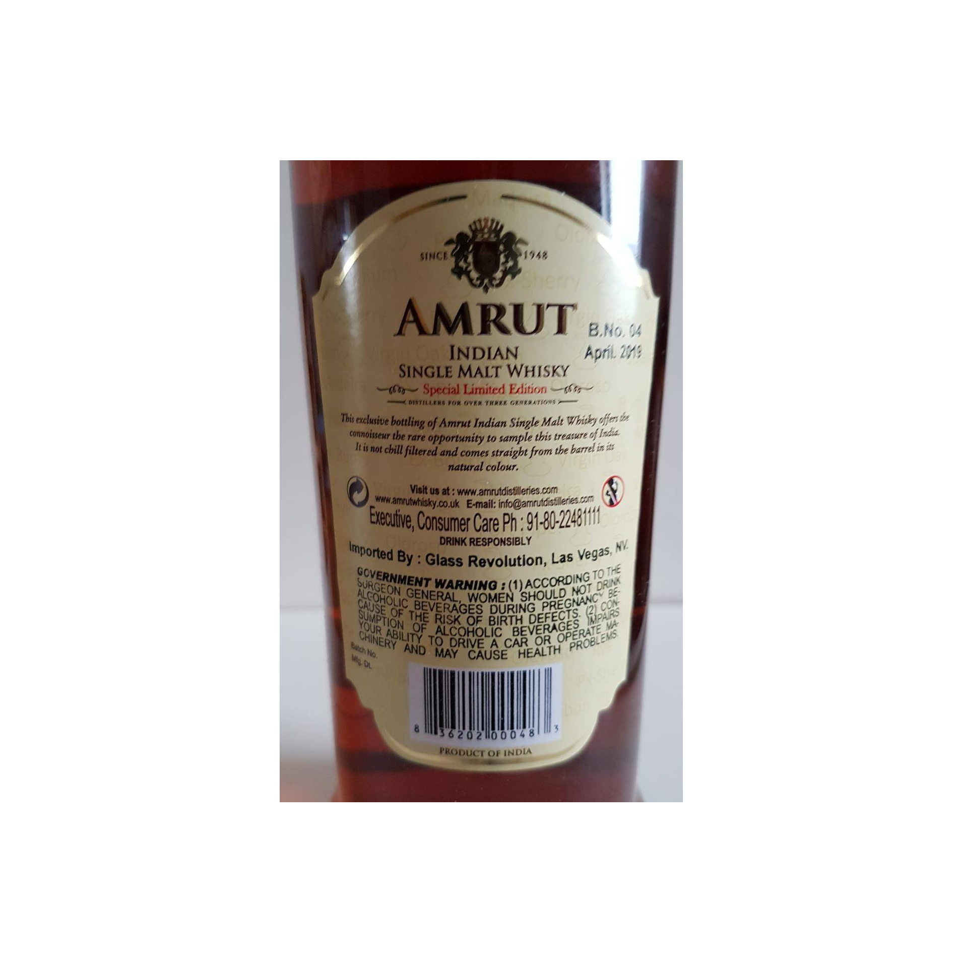 Amrut 2012 6 Years Single Malt Whisky 3